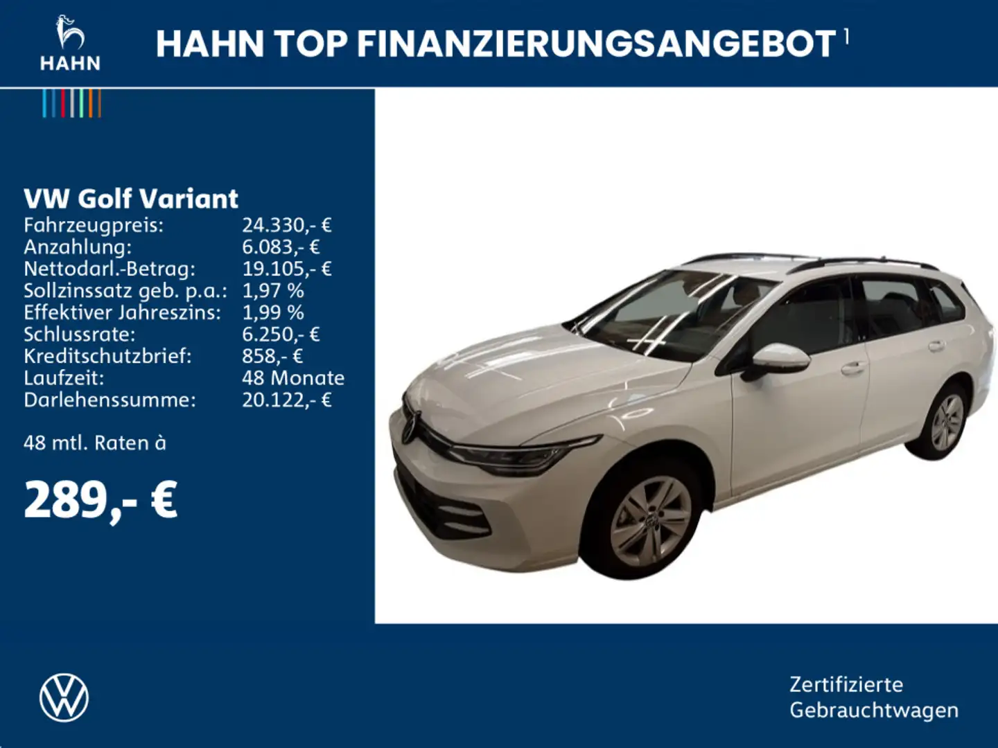 Volkswagen Golf Variant Golf VIII Variant 1.5TSI Life LED Standh Nav ACC Blanc - 2