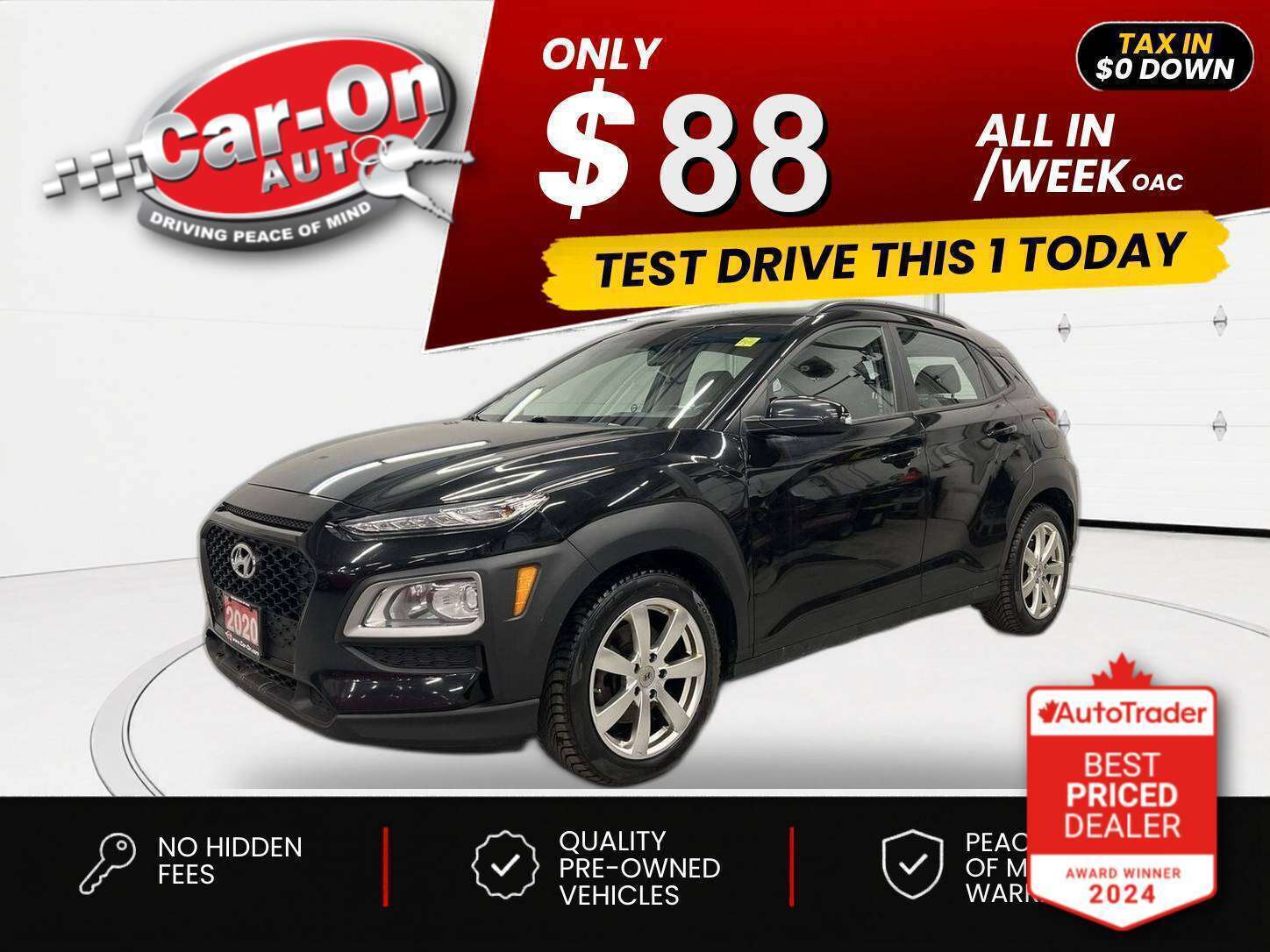 Black 2020 Hyundai Kona Automatic