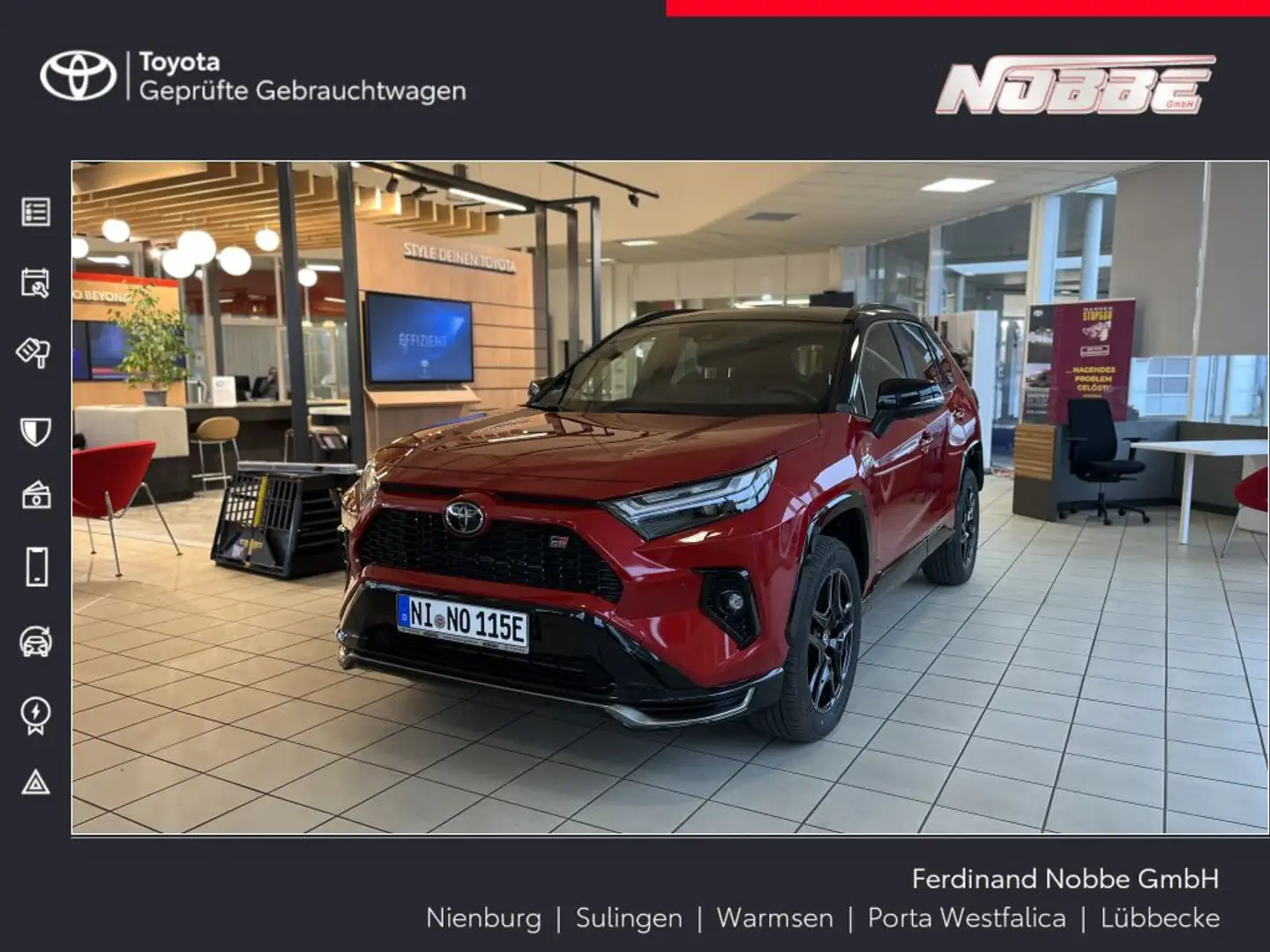 Toyota RAV 4 Plug-in-Hybrid GR SPORT Rouge - 1