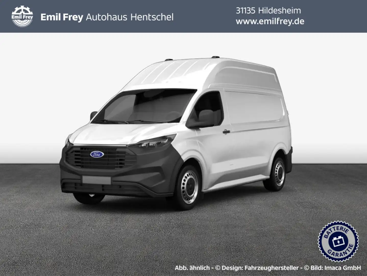 Ford e-Transit Custom 320 L1H1 LKW HA Trend Blanc - 1