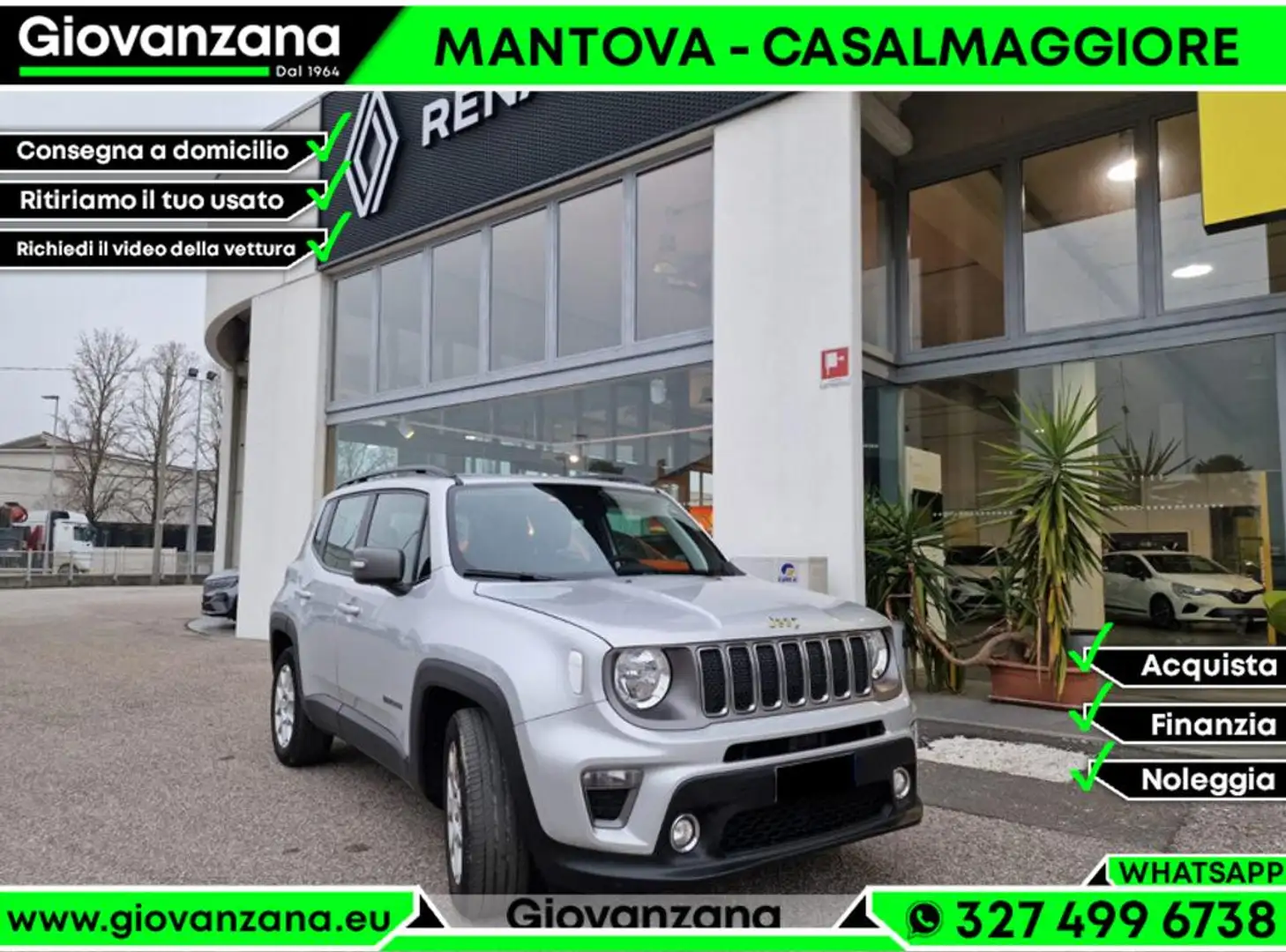 Jeep Renegade 1.0 t3 Limited 120CV NEOPATENTATI Grigio - 1