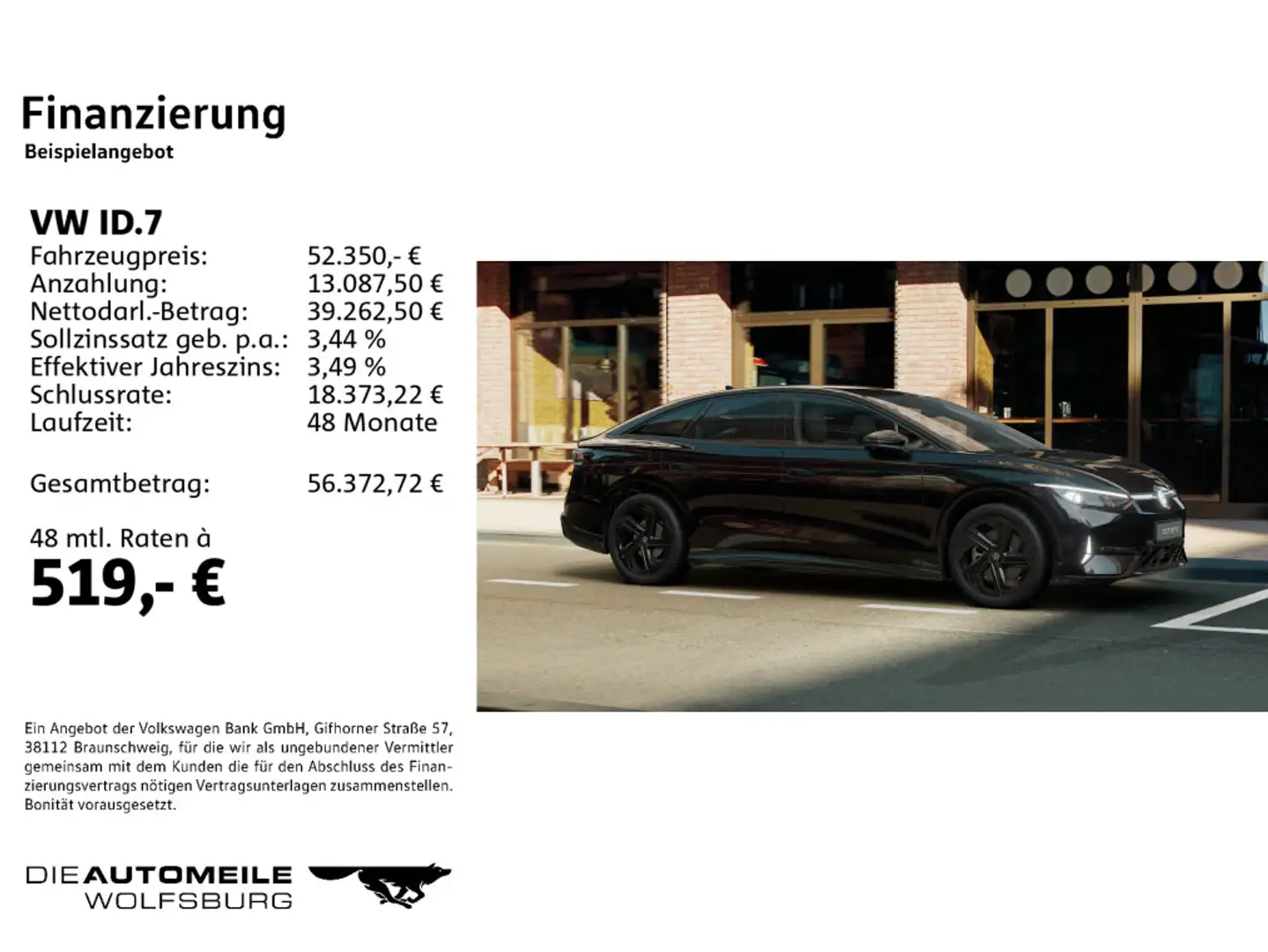 Volkswagen ID.7 4Motion GTX Matrix/H+K/AHK/DCC/ACC Schwarz - 2