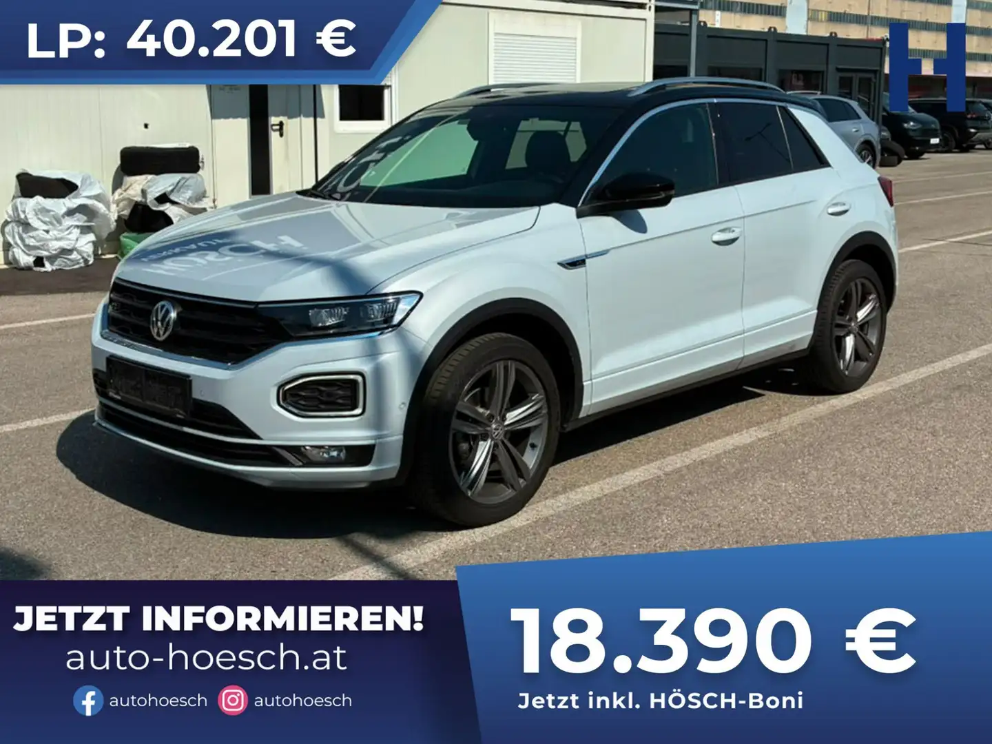 Volkswagen T-Roc TSI Aut. R-Line Sport 8-fach PANO AHK R-KAM Silber - 1