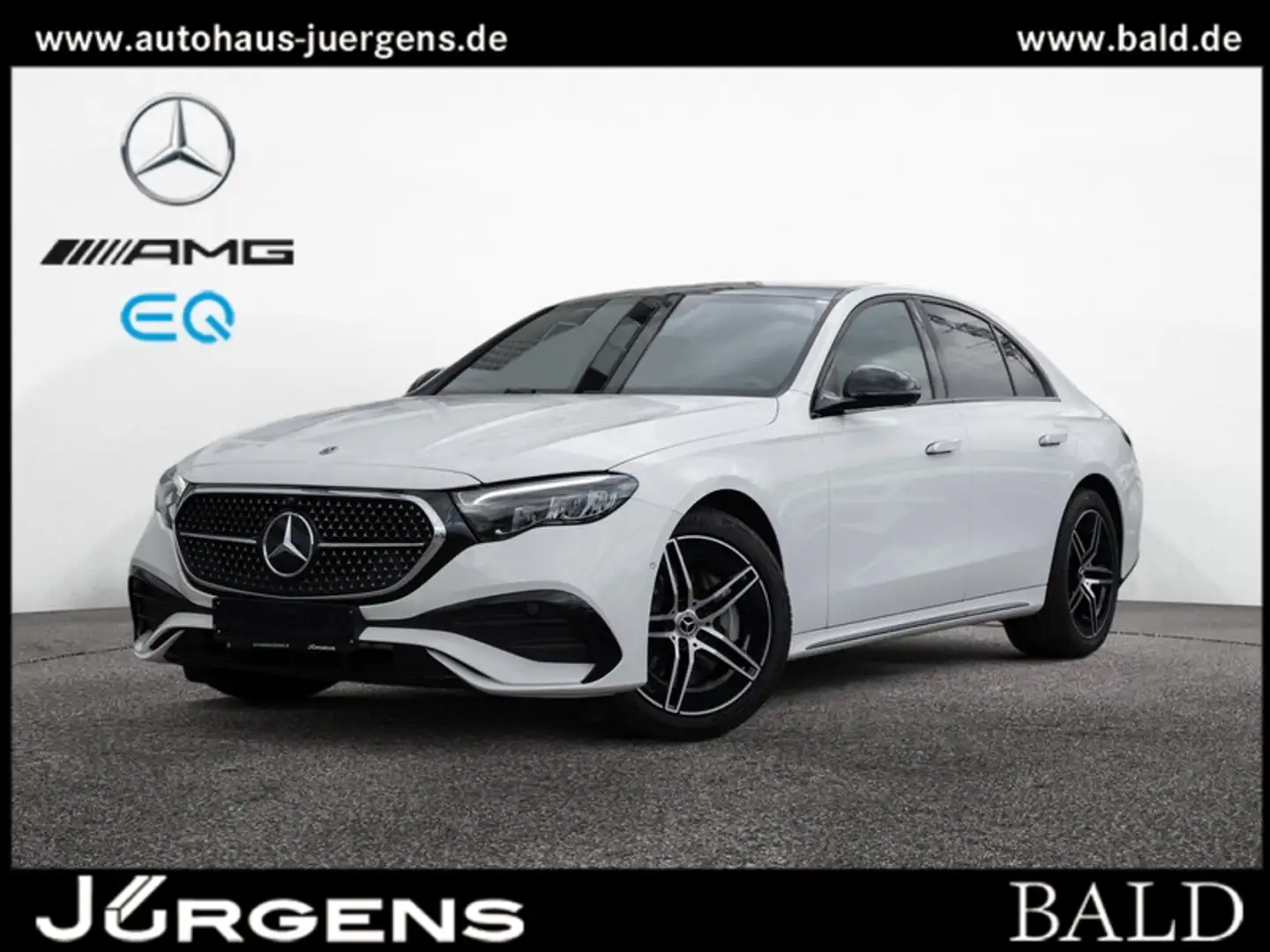 Mercedes-Benz E 220 d AMG-Sport/LED/360/Pano/Night/Distr/Totw Weiß - 1