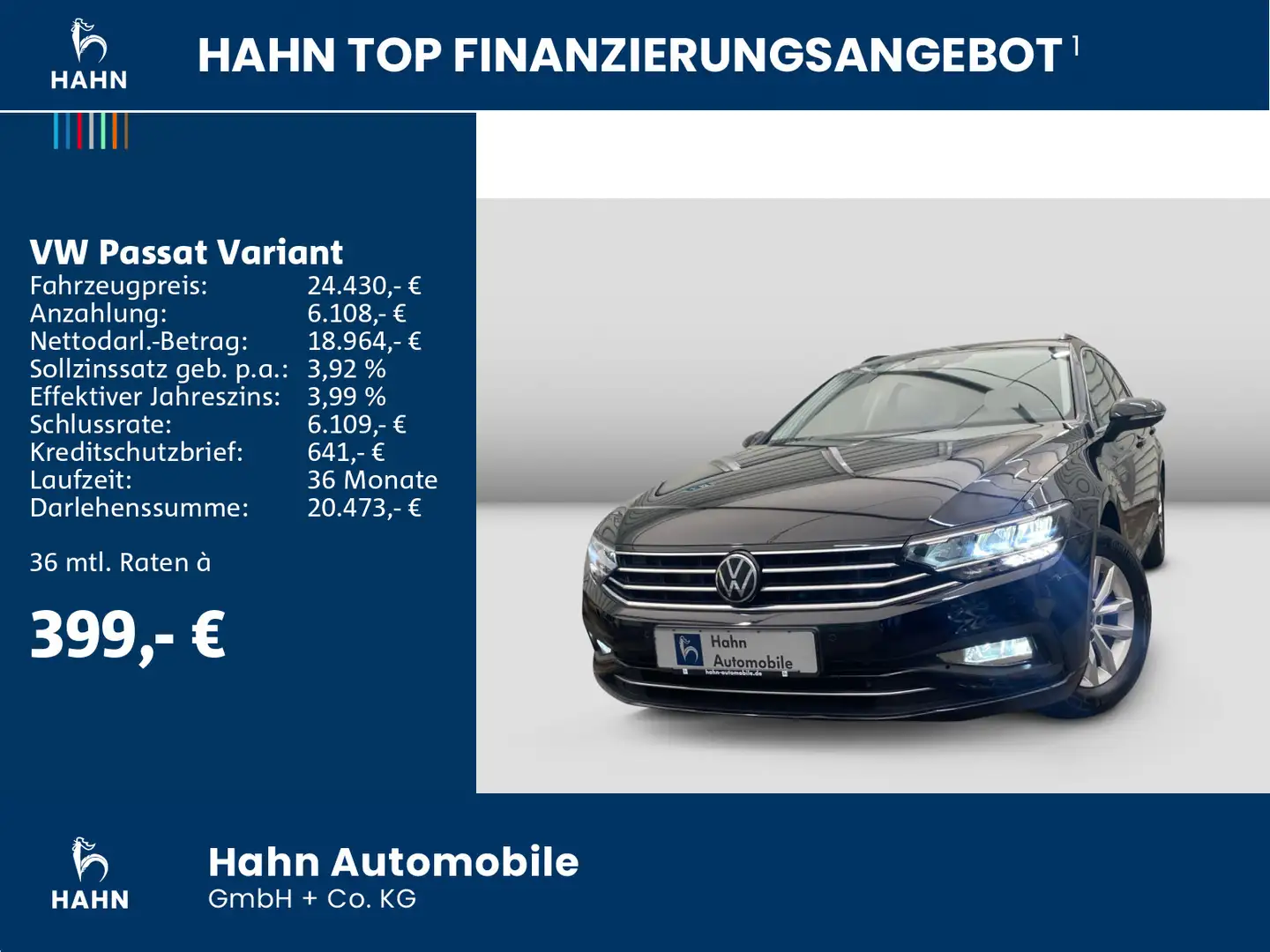 Volkswagen Passat Variant 2.0TDI DSG Business LED Navi ACC Schwarz - 2