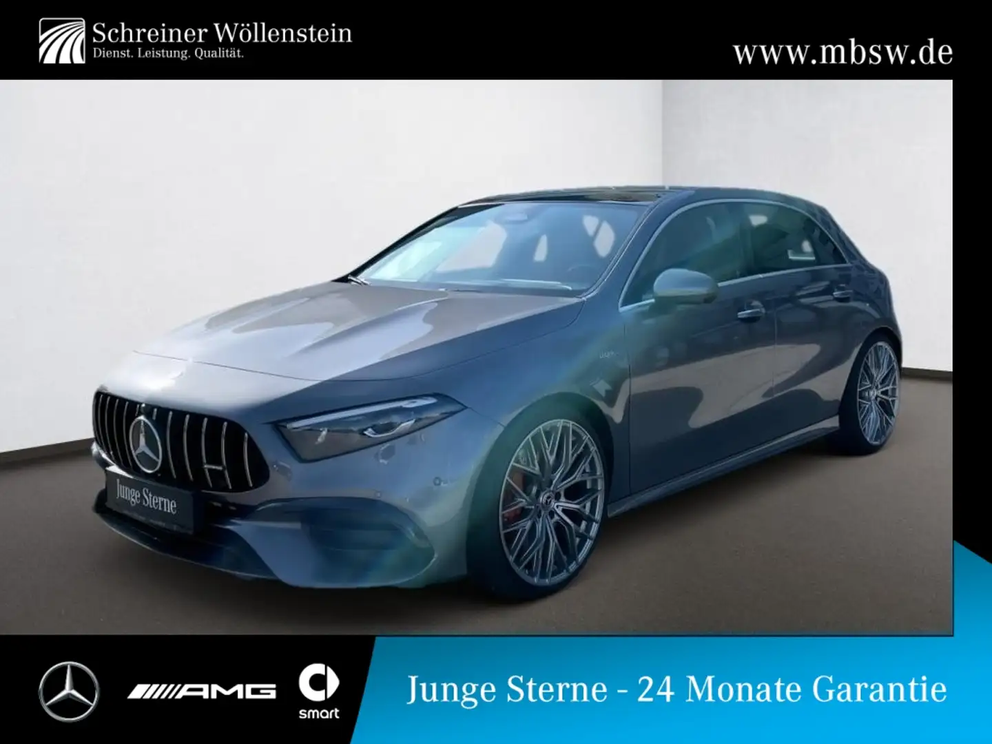 Mercedes-Benz A 45 AMG S 4M+ *Pano*AHK*Mbeam*MBUX*RKam*HUD*PTS Szary - 1