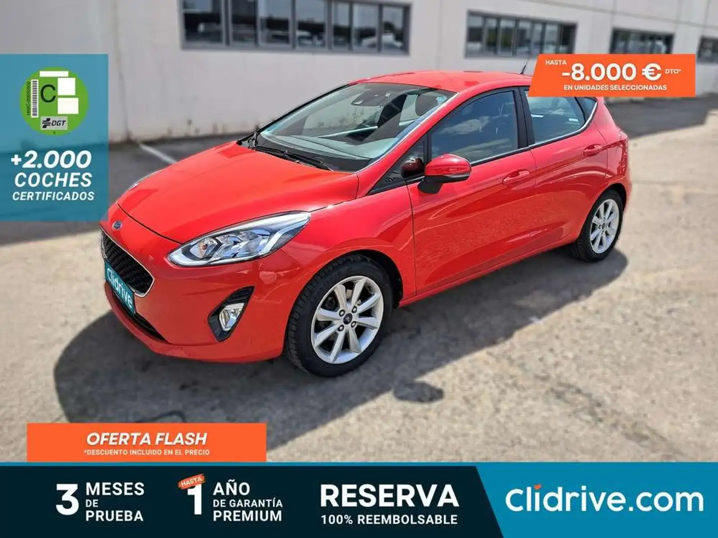Ford Fiesta 1.1 Ti-VCT Trend Rojo - 1