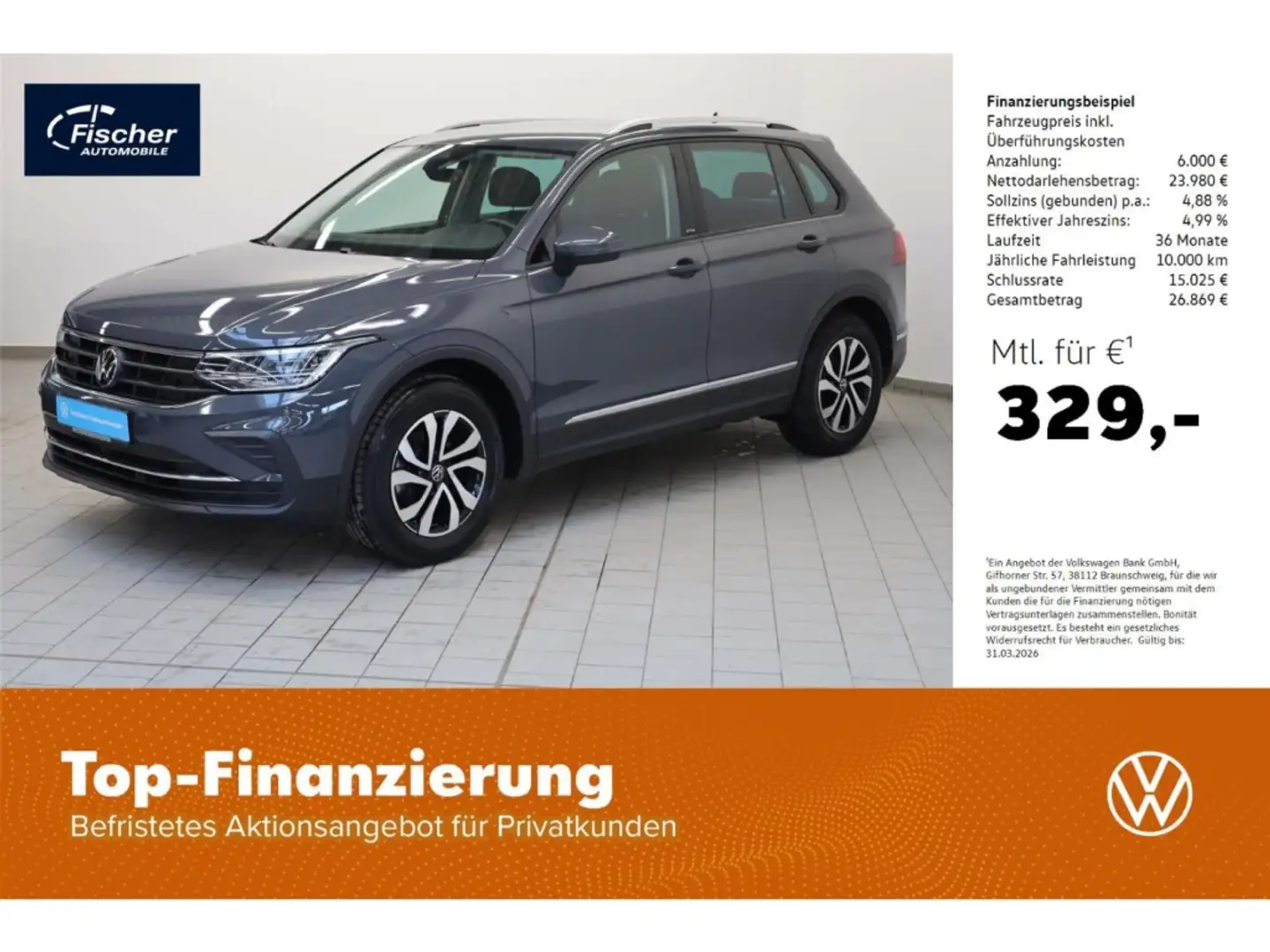 Volkswagen Tiguan 1.5 TSI BMT OPF Active Grau - 1