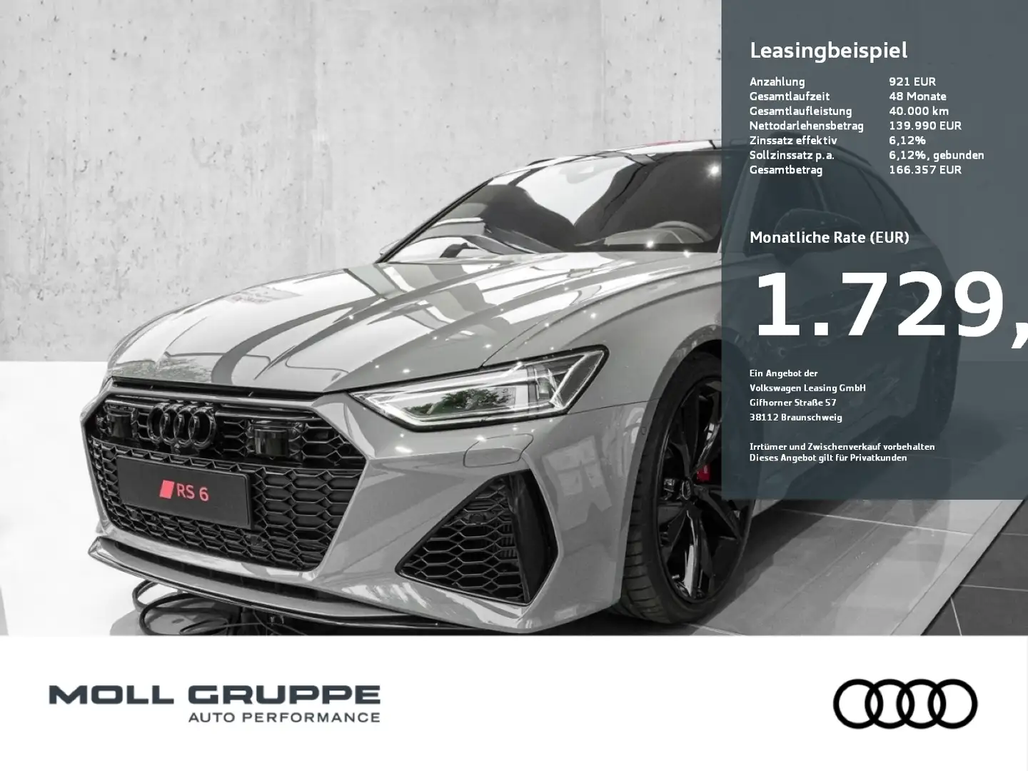 Audi RS6 RS 6 Avant 441(600)  tiptronic AHK NAVI LUFT Grigio - 1
