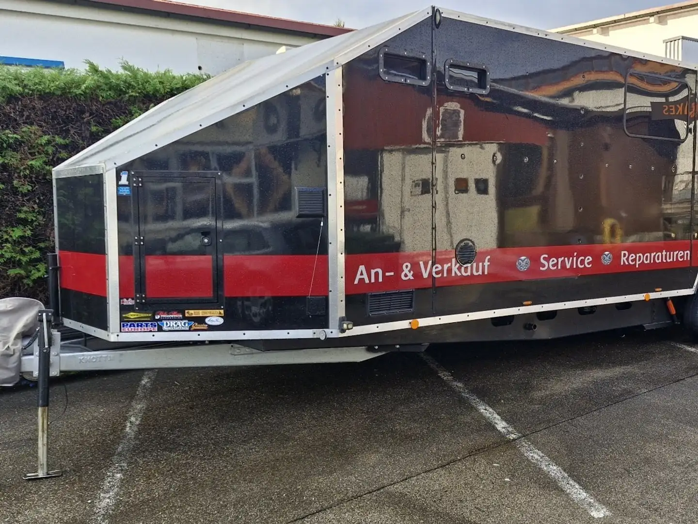 Trailer-Anhänger Wohnwagen, Transportanhänger, Motorradanhänger Negru - 2