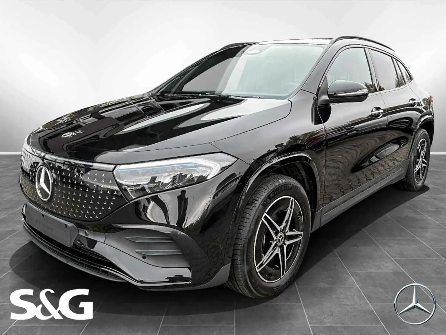 Mercedes-Benz EQA 300 4M AMG Night+MBUX+RüKam+18+Totwink.+AHK Noir - 1