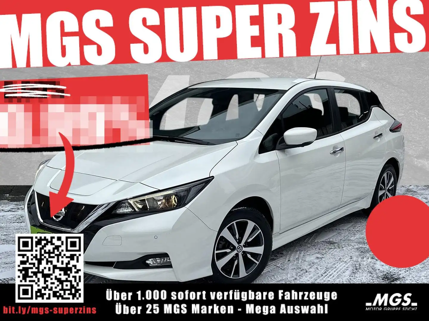Nissan Leaf ZE1 ANDROID #S&S #WINTER #Metallic Blanc - 1