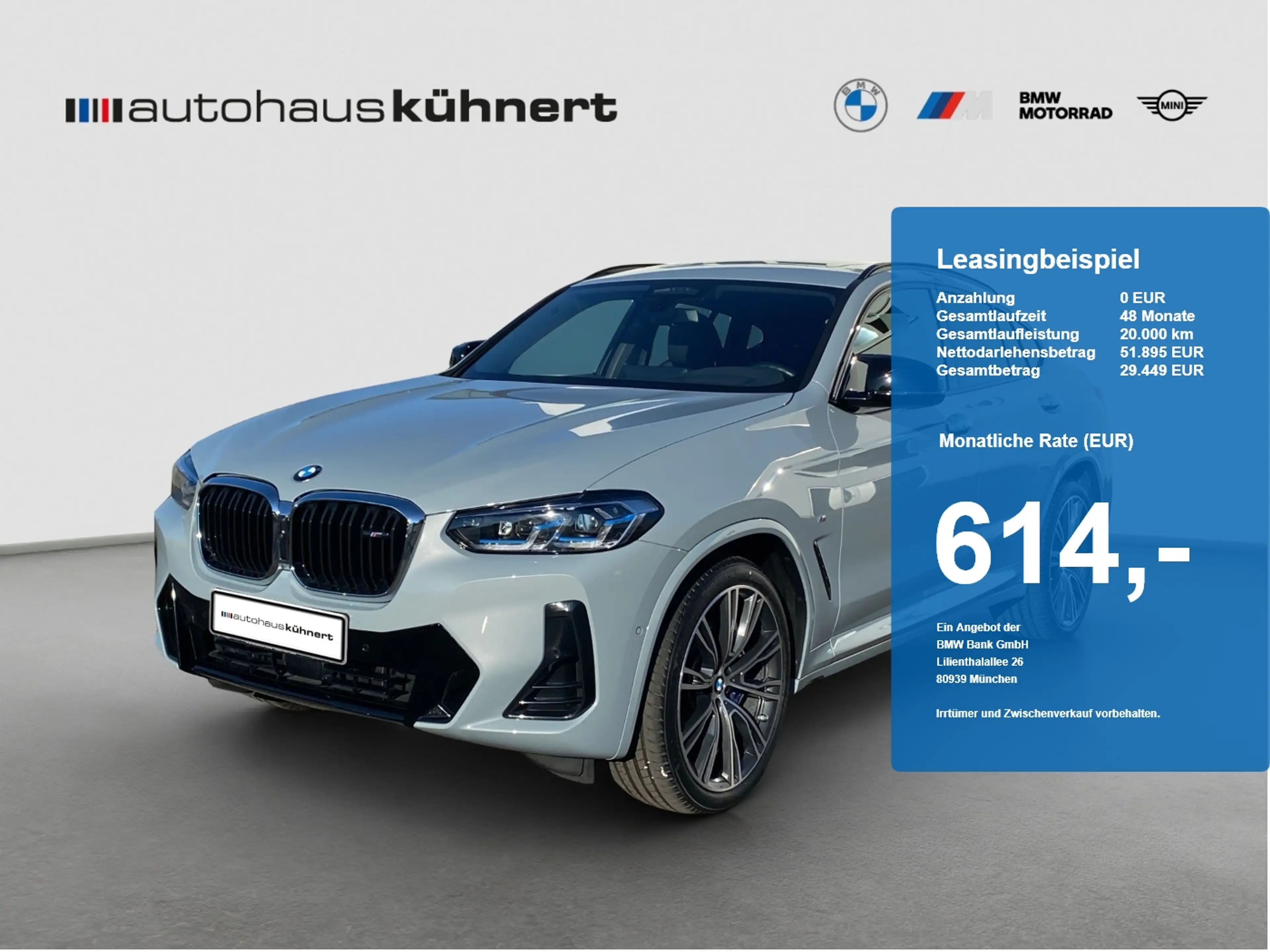 BMW X4 M d M-Sport Laser ACC AHK Pano 360° H&K StHzg