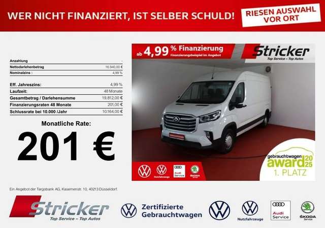 Imagine Maxus Deliver 9 2.0 Diesel 201,-ohne Anzahlung