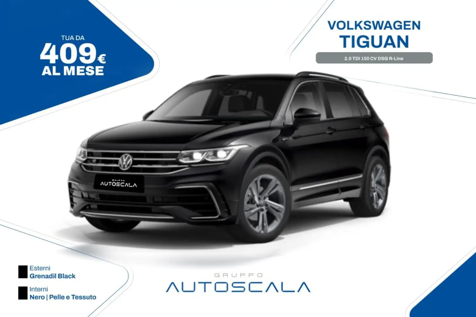 Volkswagen Tiguan 2.0 TDI 150 CV DSG R-Line Noir - 1