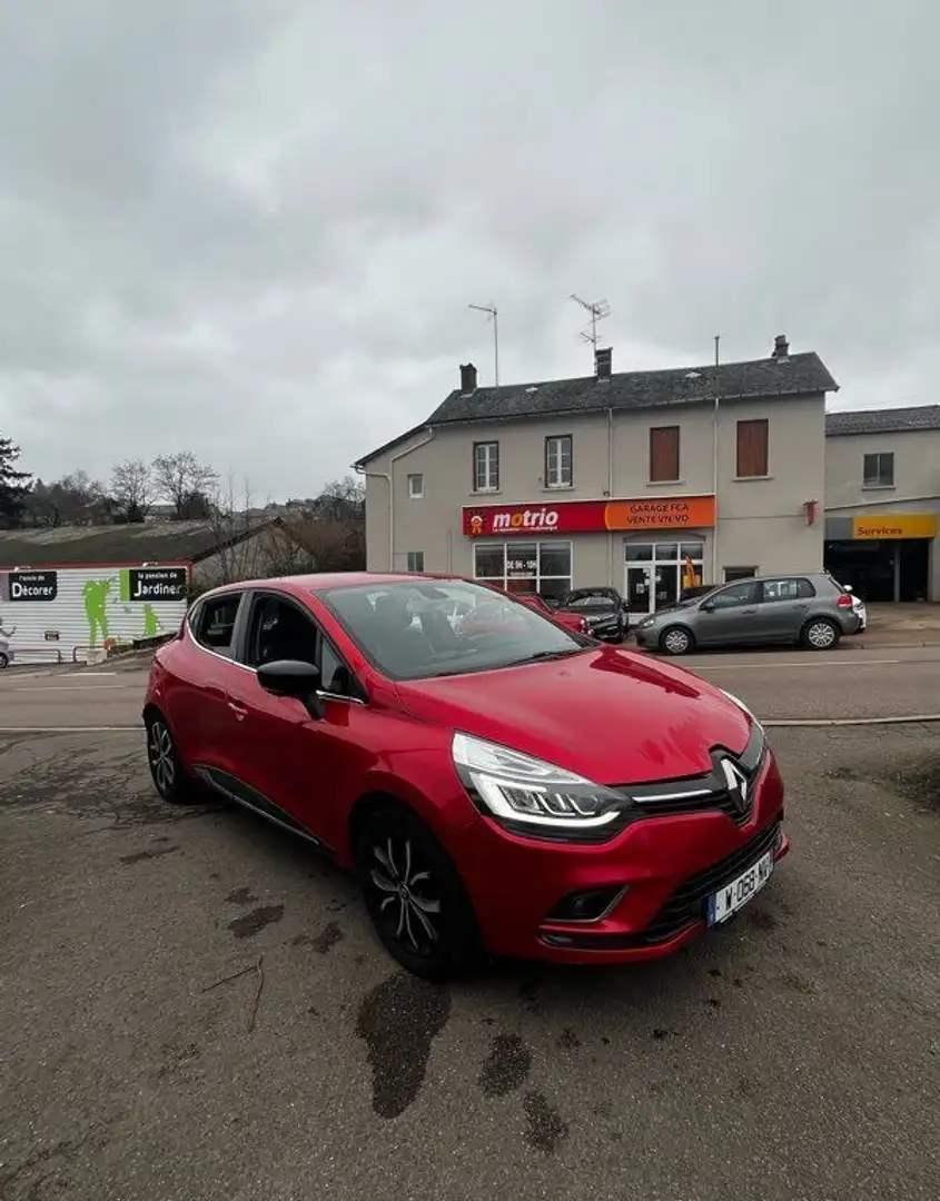 Renault Clio 4 1.5 DCI 90 cv intens semi cuir climatisation Rouge - 1