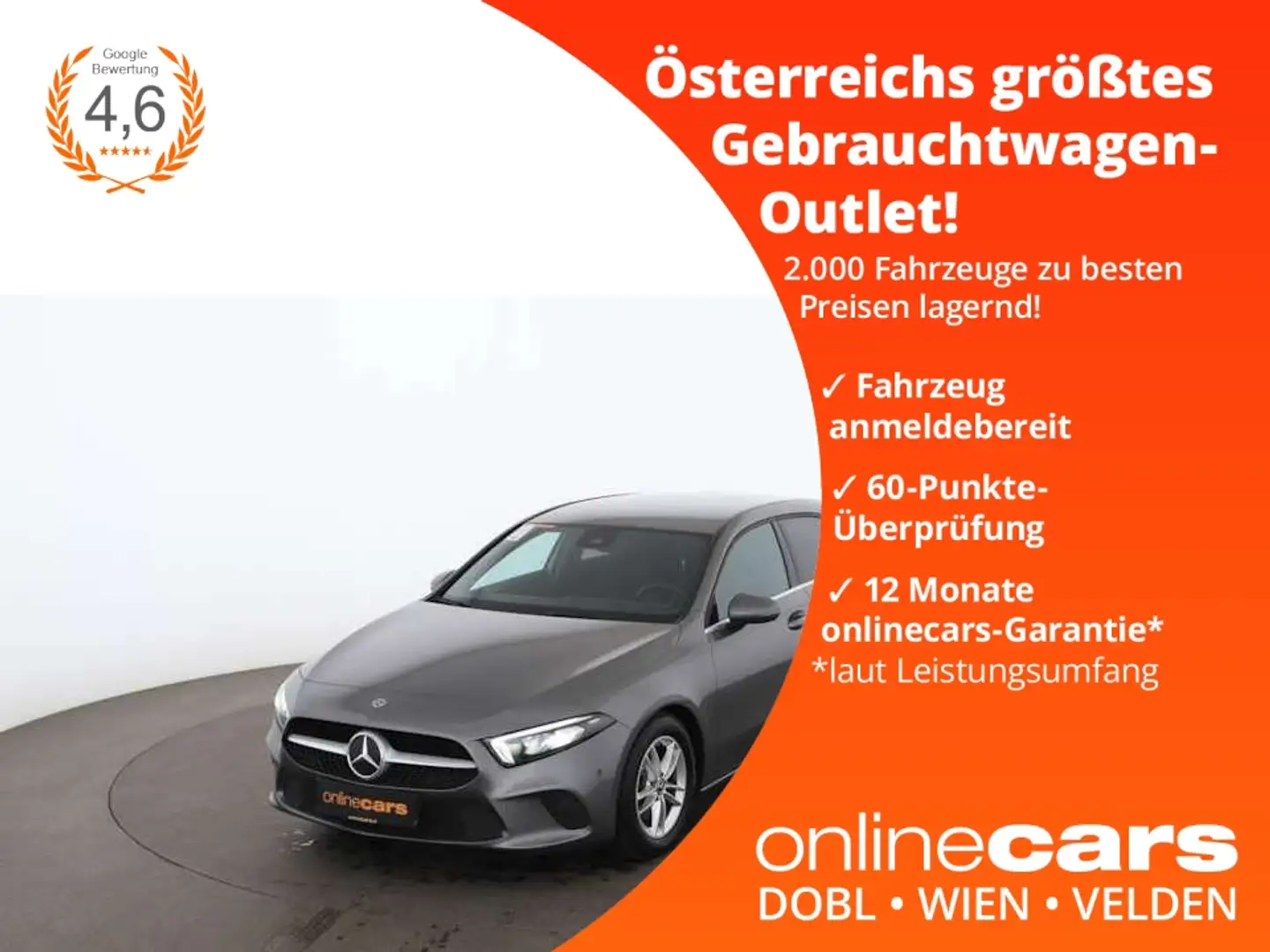 Mercedes-Benz A 180 d Aut LED NAVI LEDER SITZHZG TEMPOMAT R-CAM Gris - 1