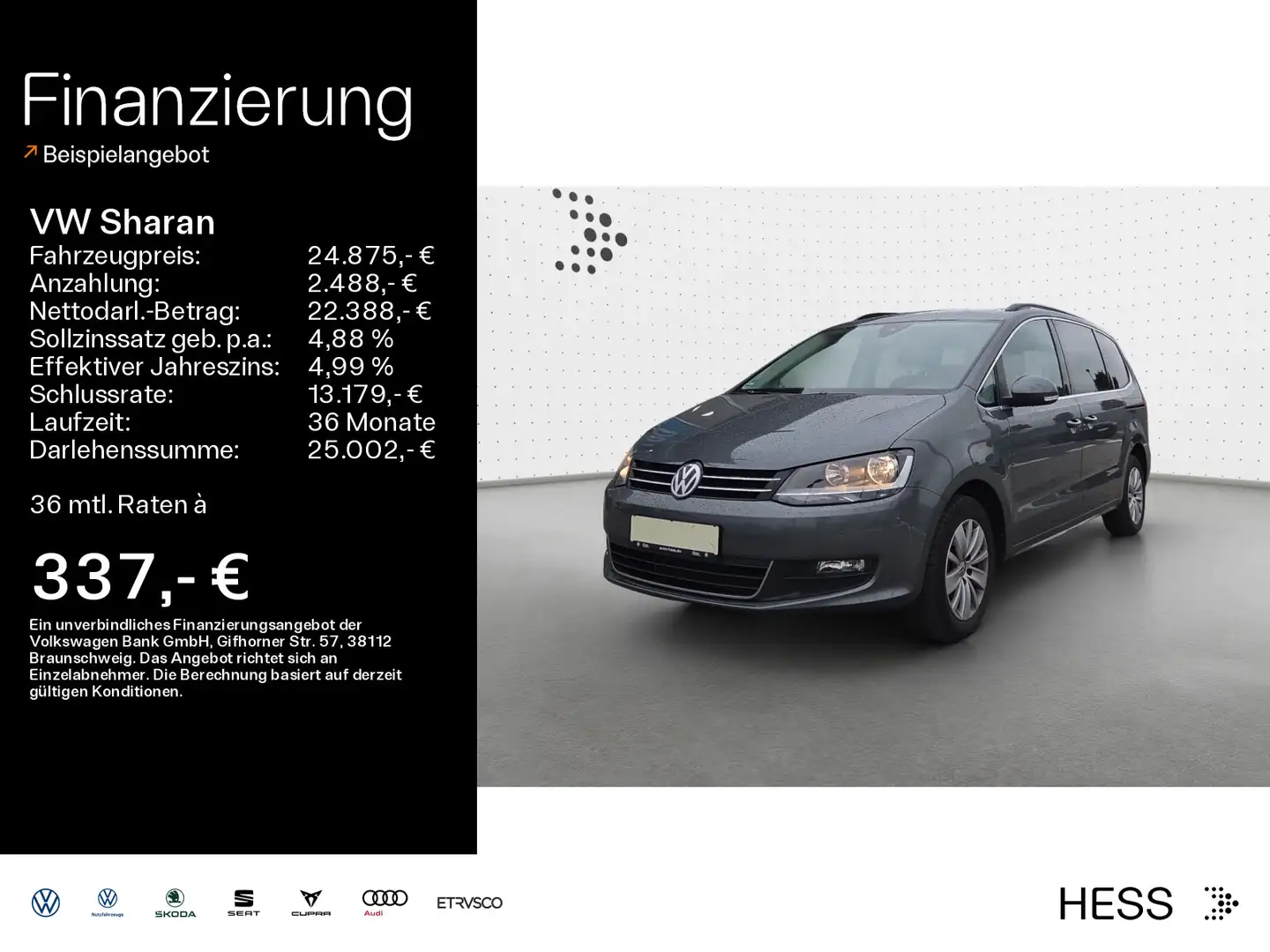 Volkswagen Sharan 1.4 TSI Comfortline*110kW*7-Sitzer*6-Gang Gris - 1
