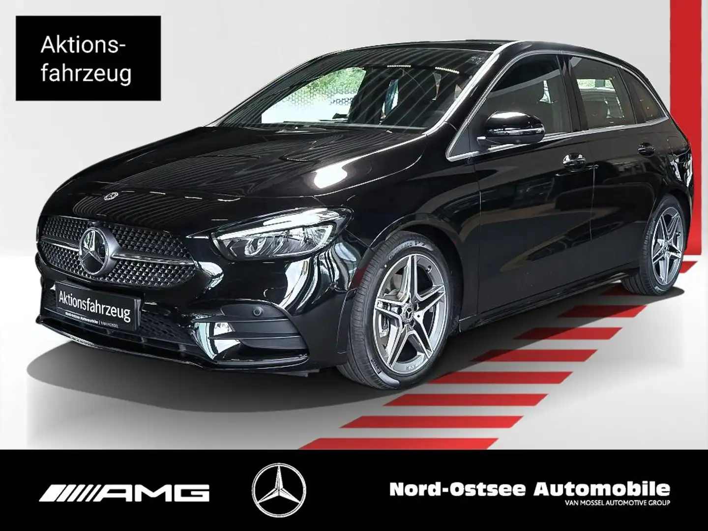 Mercedes-Benz B 200 d AMG PANO AHK DISTRONIC KEYLESS 360° Zwart - 1