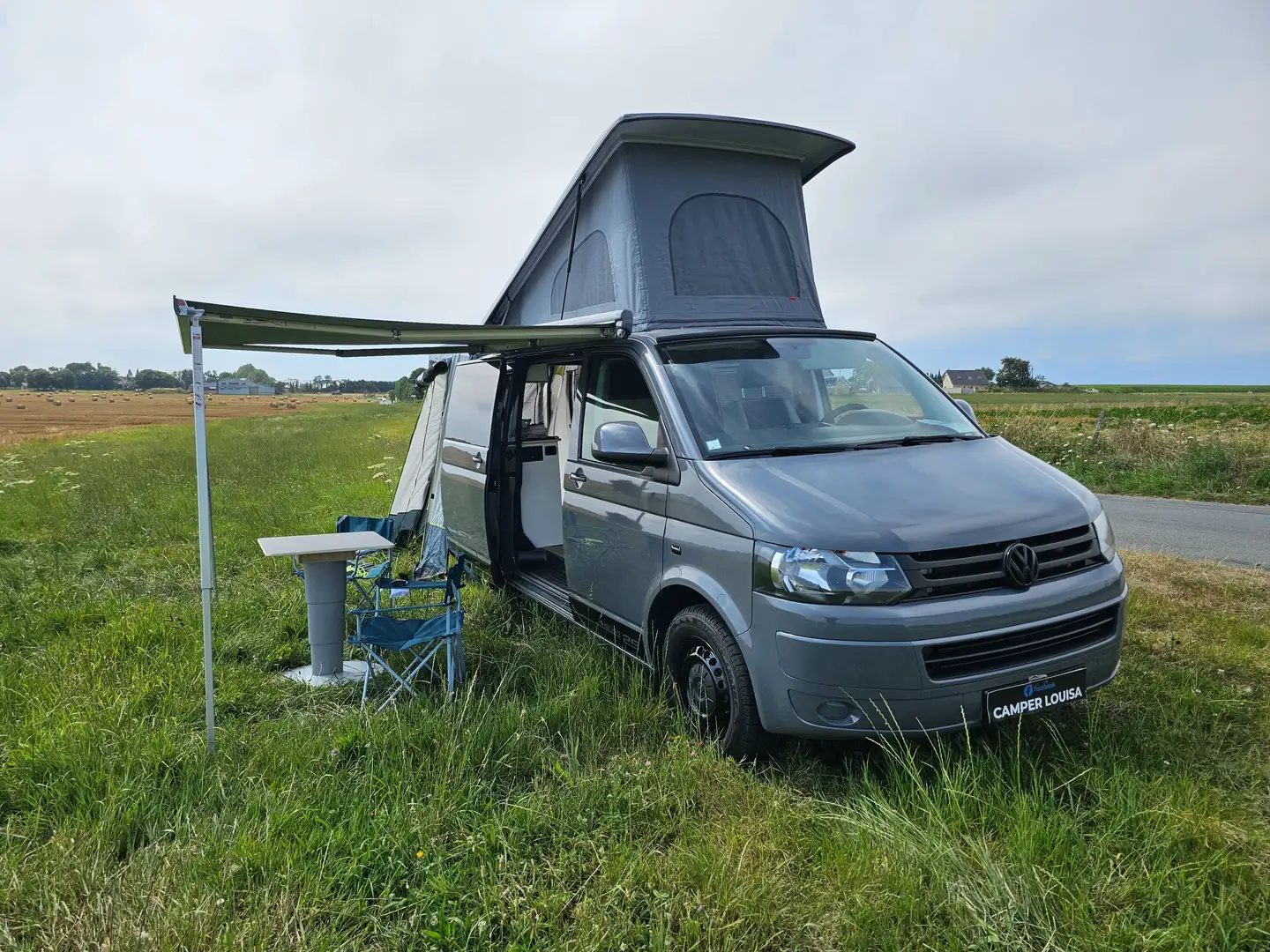 Volkswagen T5 Transporter van amenage 140 Gris - 1