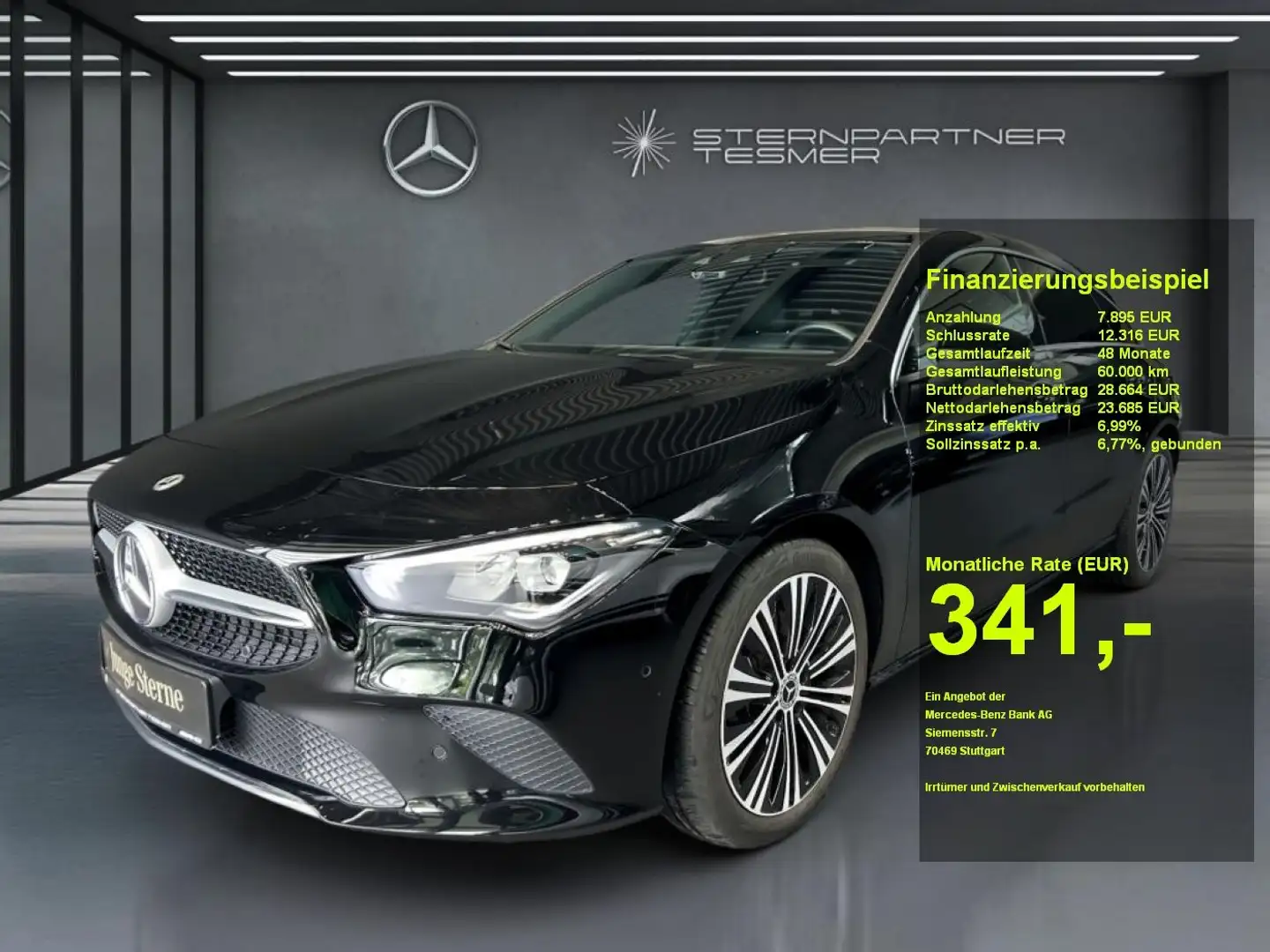 Mercedes-Benz CLA 200 CLA 200 d SB +PROGESSIVE+AHK+KAMERA+MBUX+CARBON Schwarz - 1