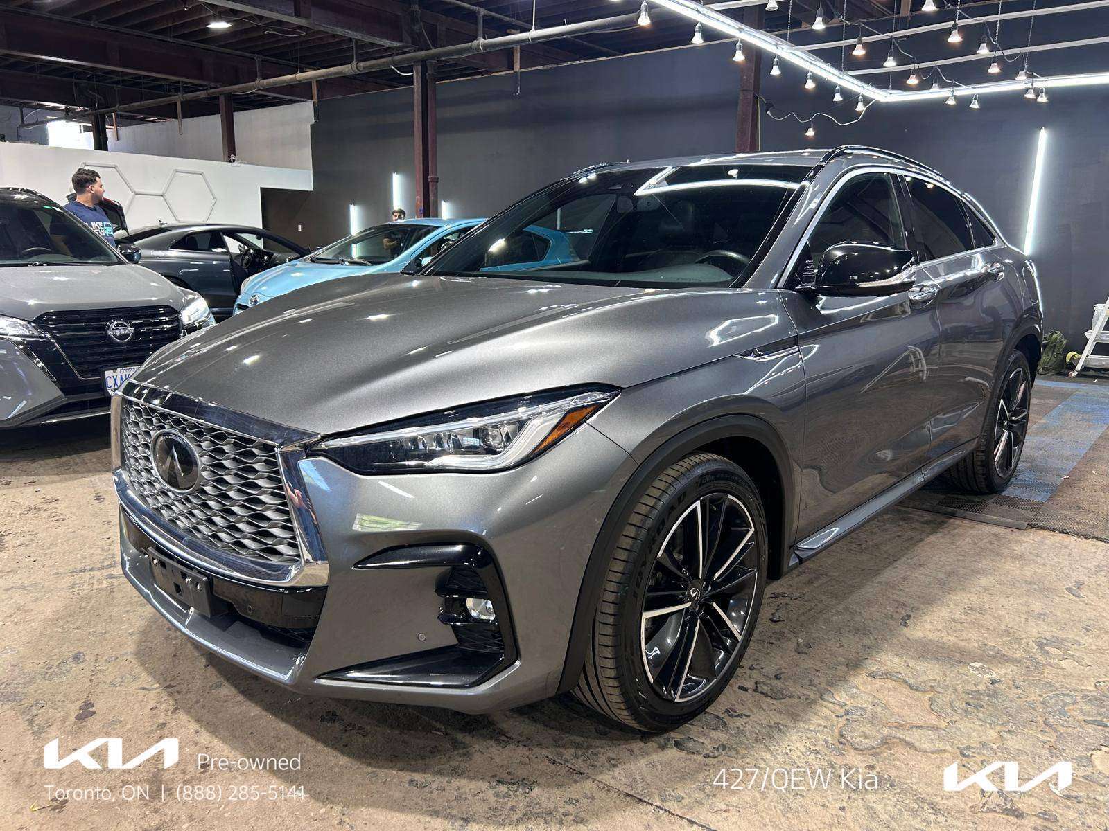 Gray 2022 INFINITI QX55 SUV / Crossover All-Wheel Drive Automatic