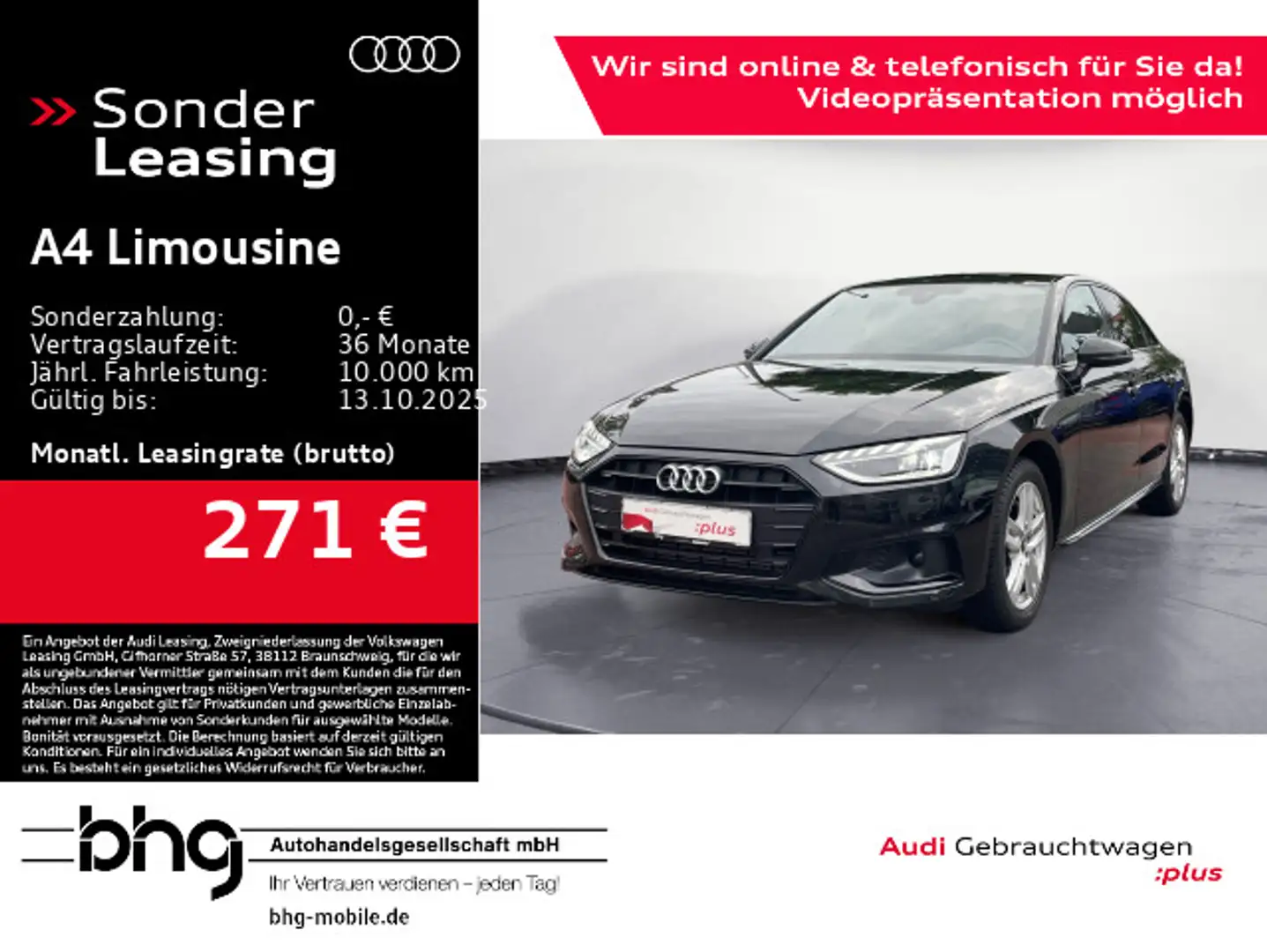 Audi A4 40 TFSI advanced Matrix/Kamera/Navi Noir - 1