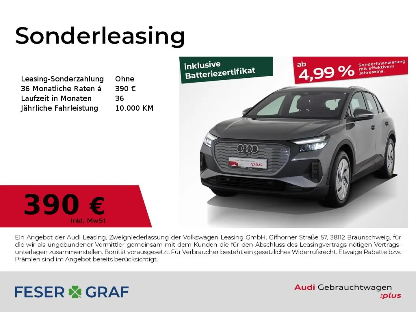 Audi Q4 e-tron 45 Vir Cockpit/Kamera/Head Up/Sitzhzg. Grau - 1