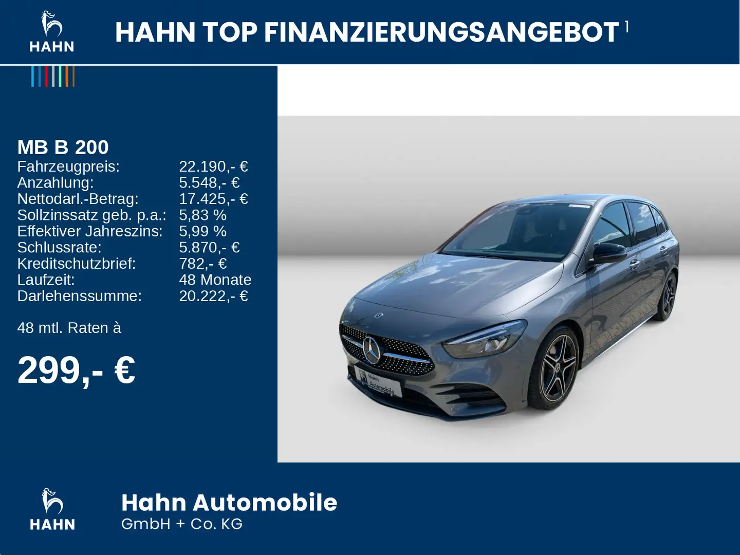 Mercedes-Benz B 200 DCT AMG Line Night AHK Navi HighPerf Grau - 2