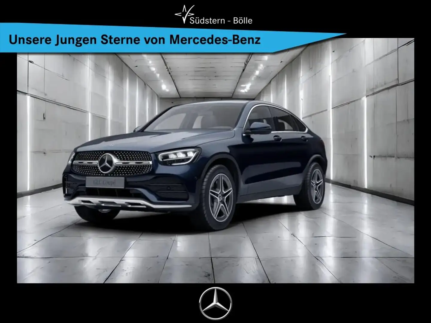 Mercedes-Benz GLC 300 4M Coupé AMG+DISTRONIC+LUFTFEDERUNG+KAM Bleu - 1
