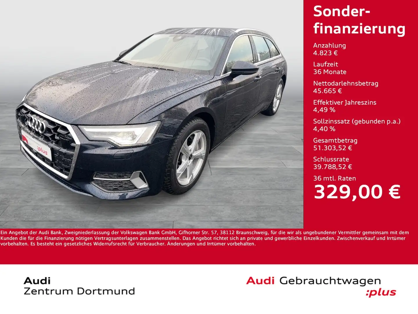 Audi A6 Avant 45 quattro advanced AHK CAM ACC LM19 Blau - 1