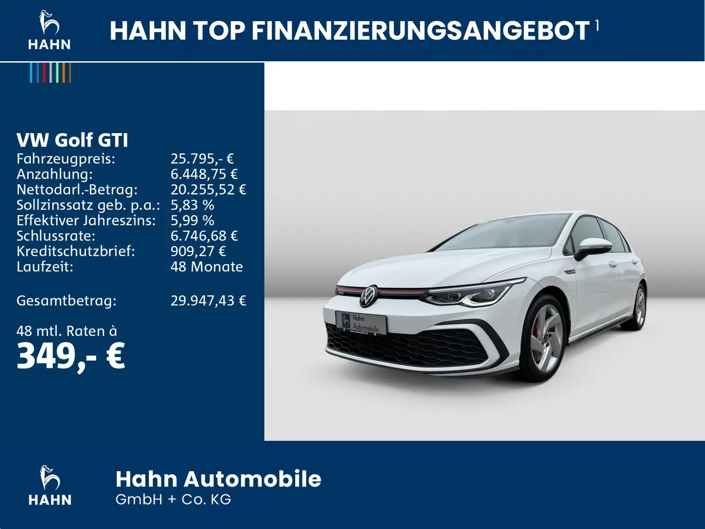 Volkswagen Golf GTI VIII 2.0TSI LED Navi CarConnect Climat Blanc - 2