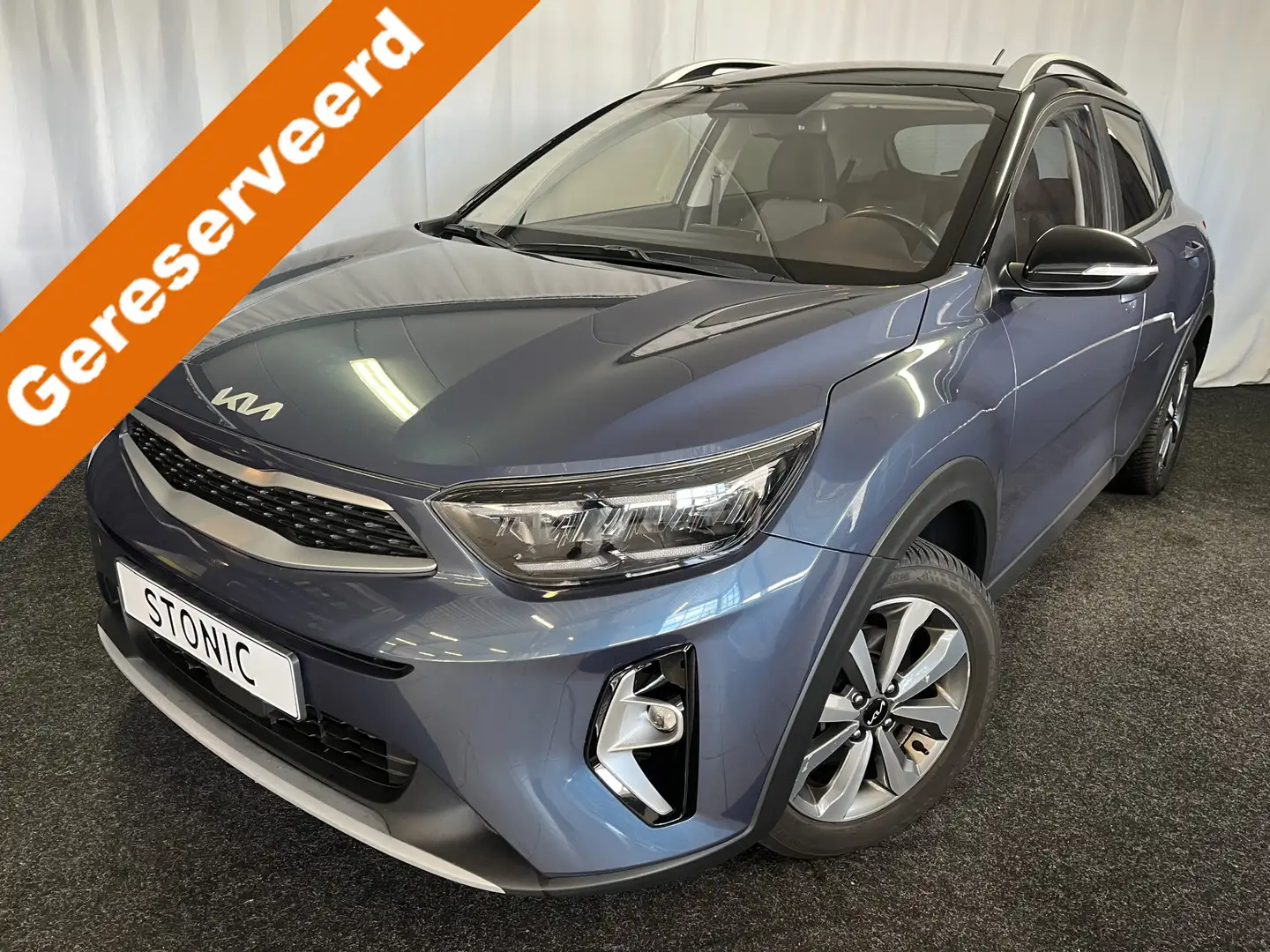 Kia Stonic 1.0 T-GDI MHEV DynamicLine 1E EIGN/ECC/APPLE/STOEL Bleu - 1