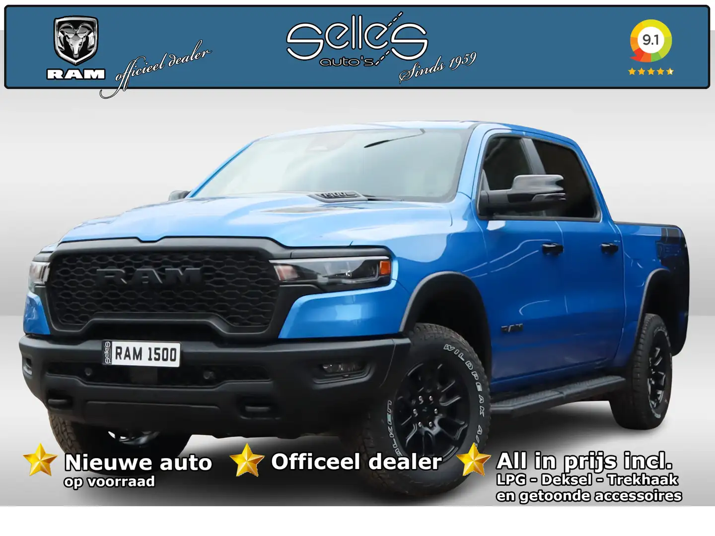 Dodge RAM 1500 2025 3.0L HURRICANE REBEL | BPM VRIJ | LPG | Blue - 1