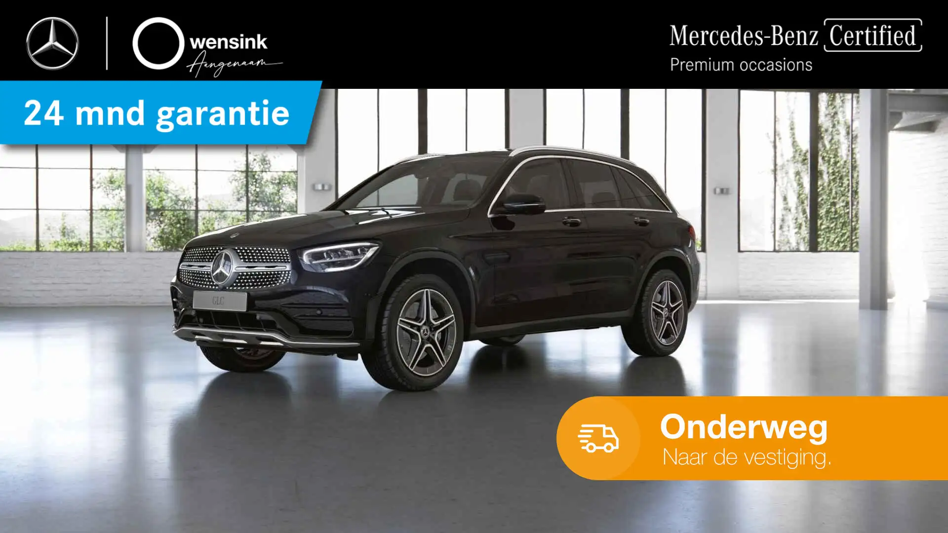 Mercedes-Benz GLC 300 300e 4MATIC Business Solution AMG | Panoramadak | Zwart - 1