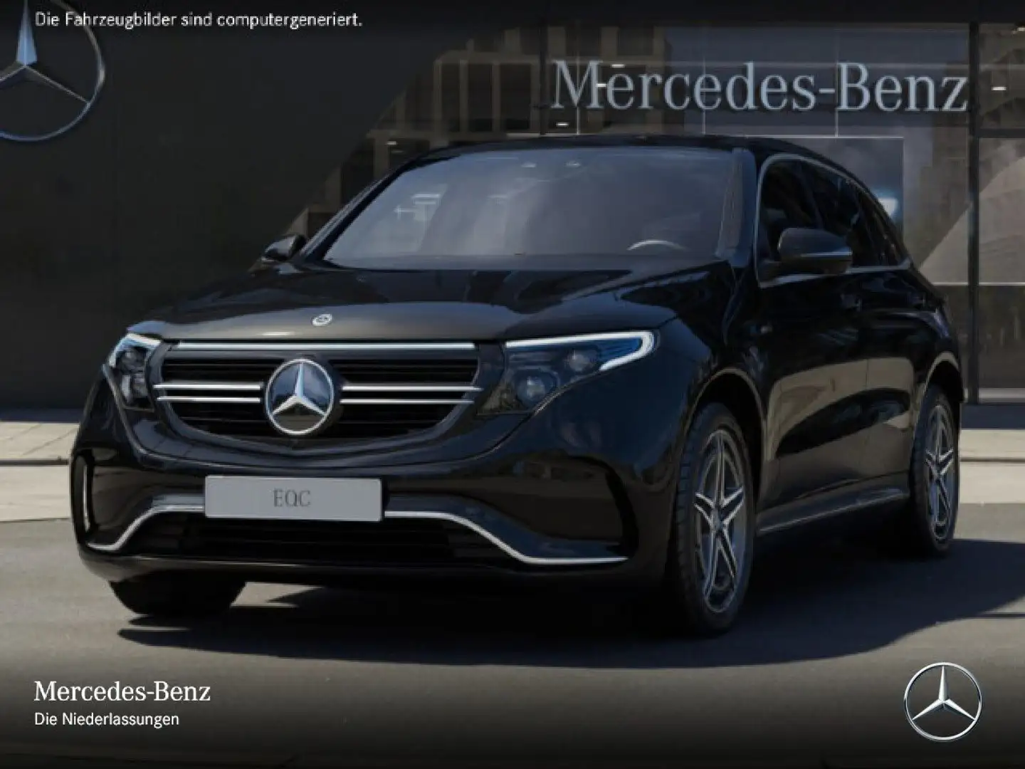 Mercedes-Benz EQC 400 4M AMG+360+MULTIBEAM+FAHRASS+KEYLESS Noir - 2