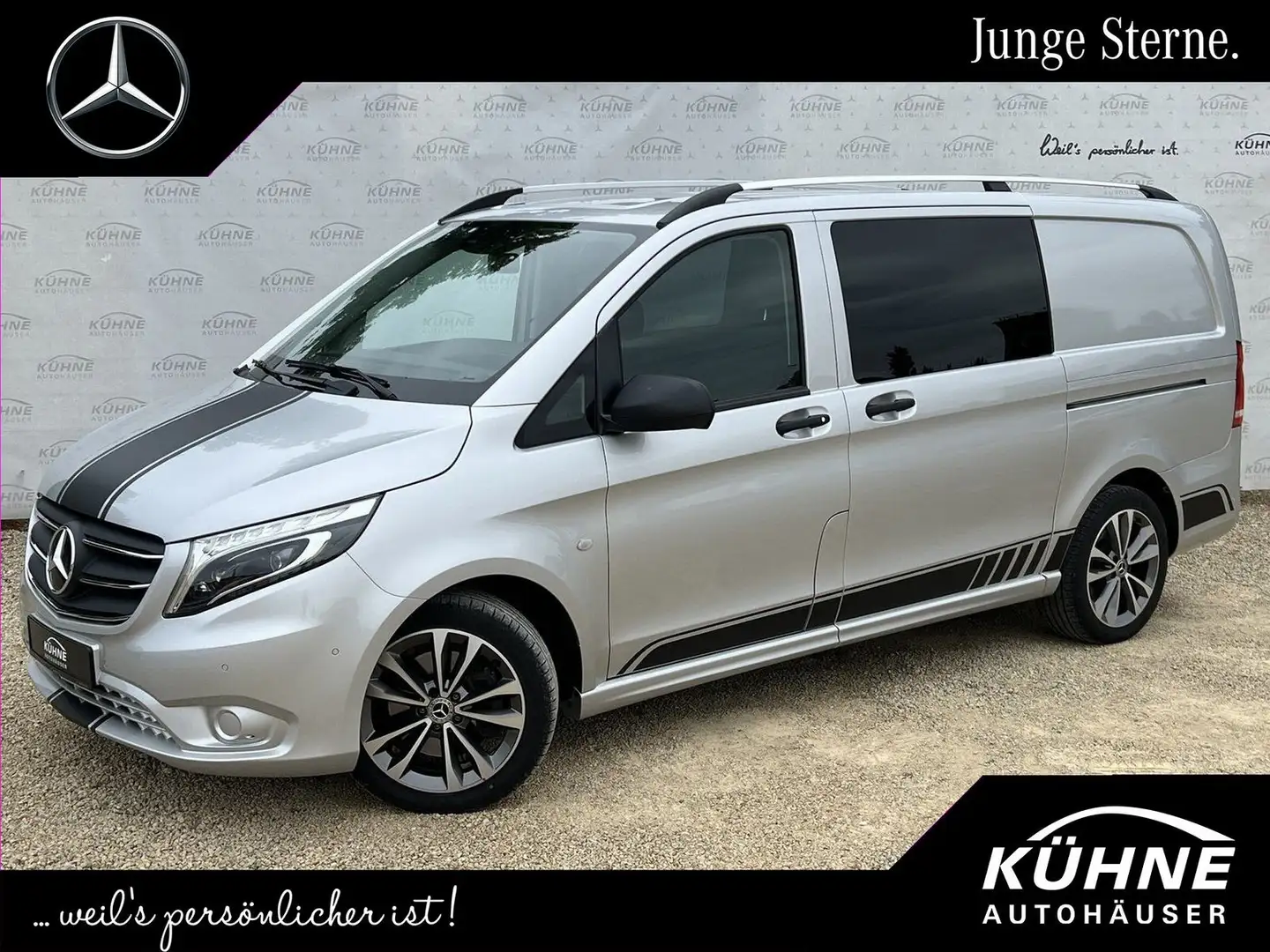 Mercedes-Benz Vito 119 CDI Mixto Lang 9G+LED+Kamera+SHZ+18" Silber - 1