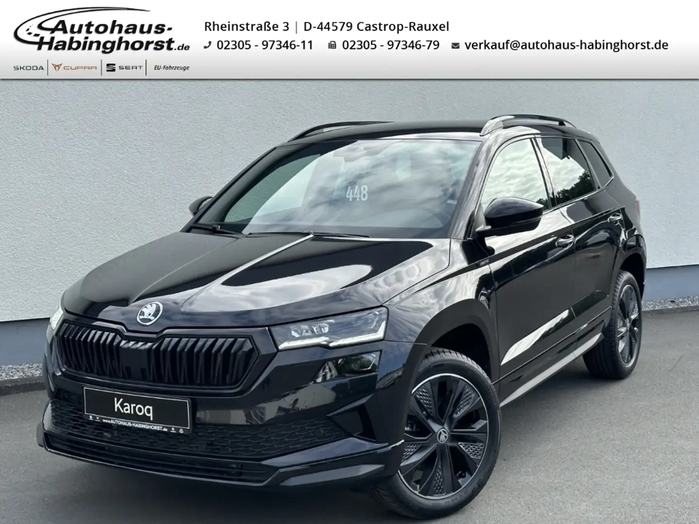 Skoda Karoq 1.5 TSI DSG ACT Sportline ACC Matrix Klima Shz Car Schwarz - 1