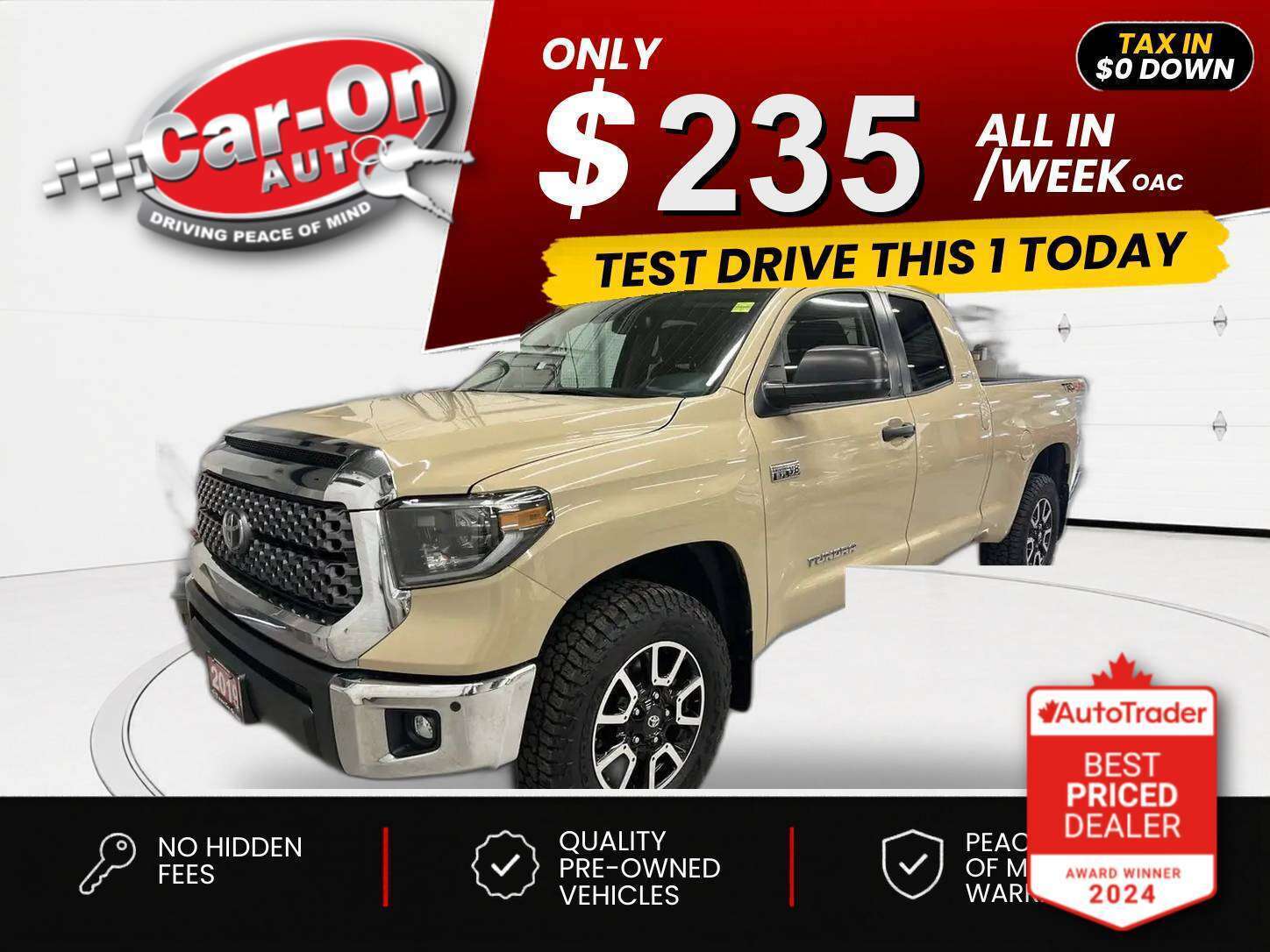 Brown 2019 Toyota Tundra Pickup Truck Four-Wheel Drive Automatic