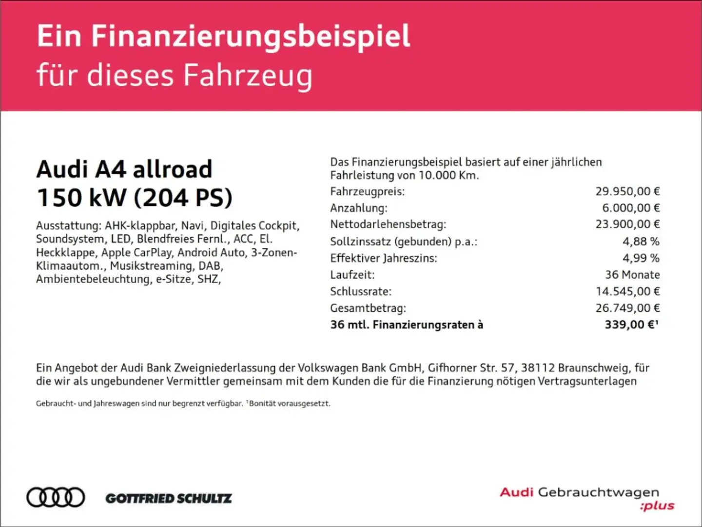 Audi A4 allroad quattro 40 TDI MMI  KAMERA ACC AHK ANSCHLUSSGARANT Schwarz - 2