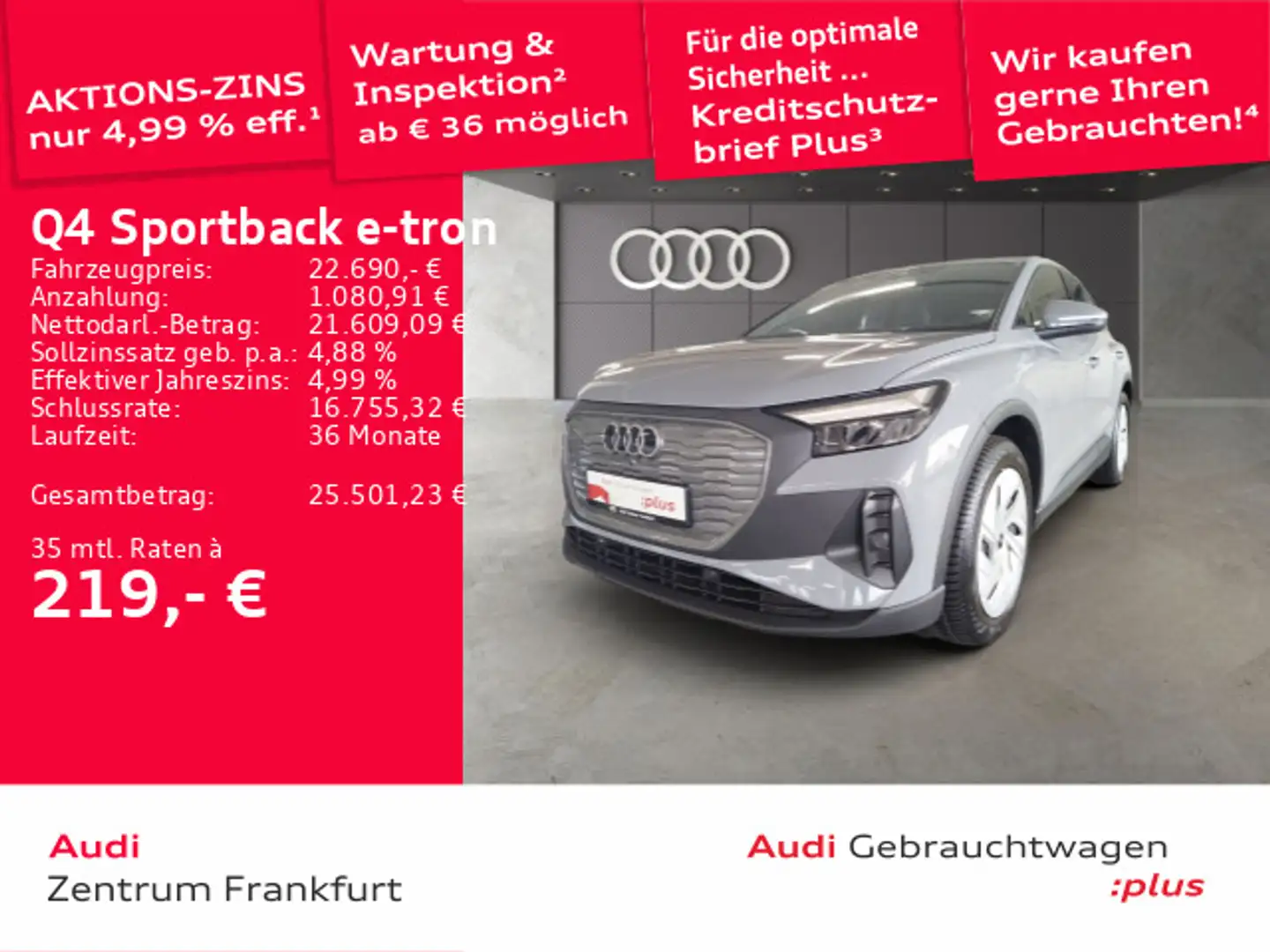 Audi Q4 e-tron Q4 Sportback 35 e-tron LED DAB PDC Sitzheizung Grau - 1