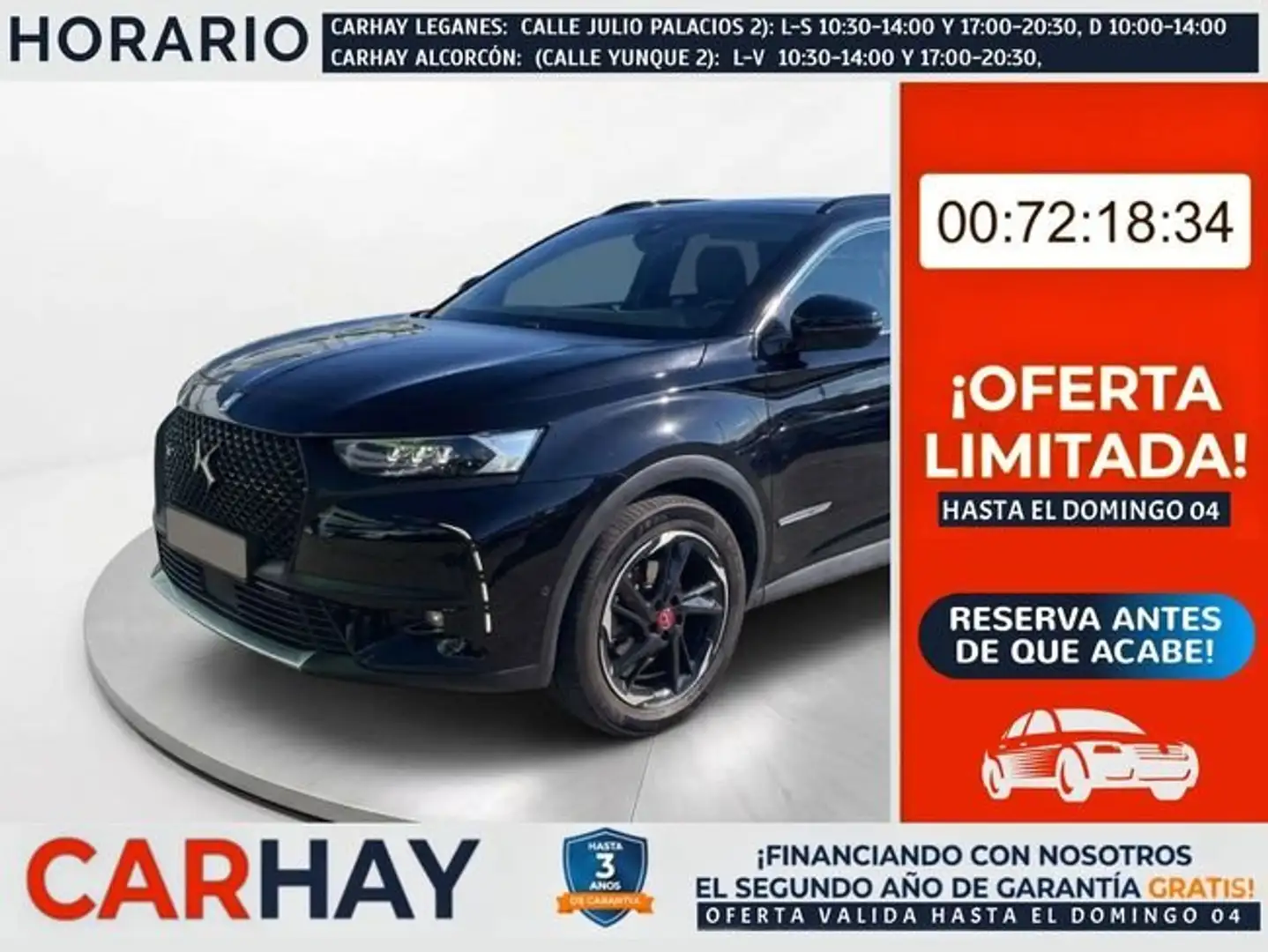 DS Automobiles DS 7 Crossback BlueHDi DE 96kW (130CV) AT. PERF.LINE Negro - 1