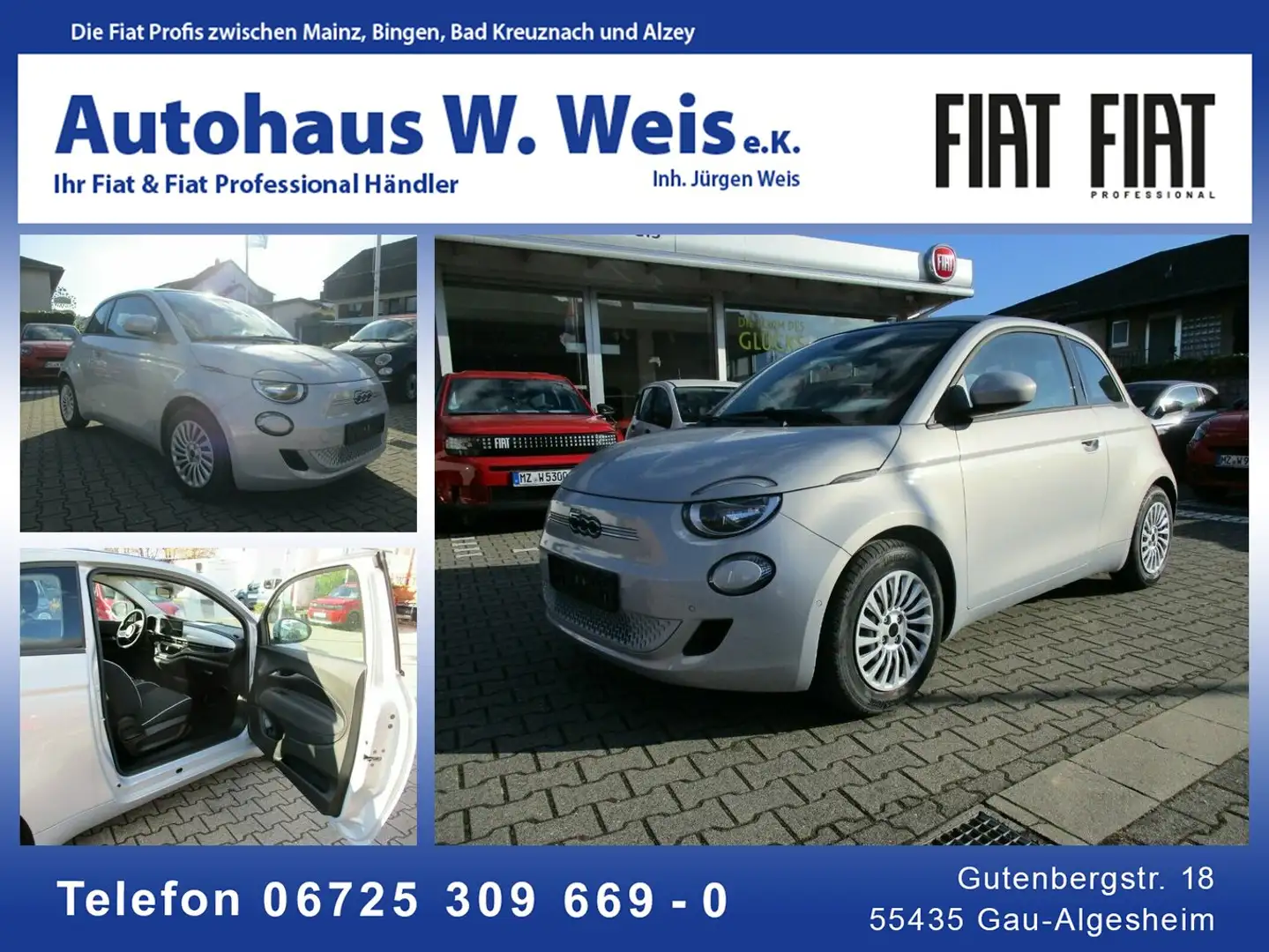 Fiat 500e Cabrio 23,8 kWh Blue Edition Niebieski - 1