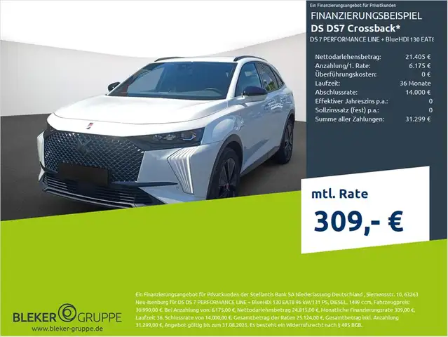 DS Automobiles DS 7 DS 7 PERFORMANCE LINE + BlueHDi 130 EAT8