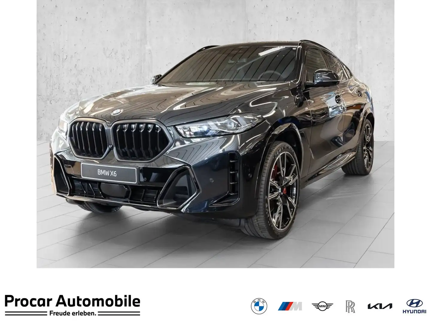 BMW X6 xDrive40d MSport PANO HuD AHK B/W DA Prof Schwarz - 1