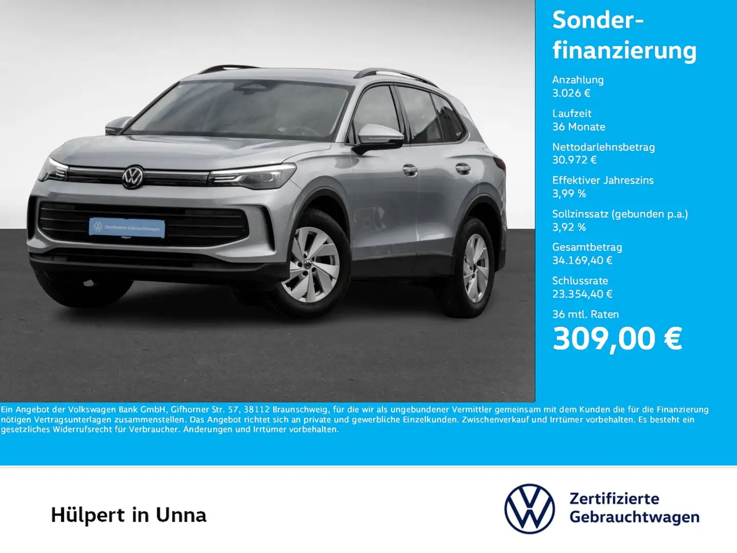 Volkswagen Tiguan 1.5 eTSI NEUES MODELL AHK CAM NAVI SITZHZ Plateado - 1