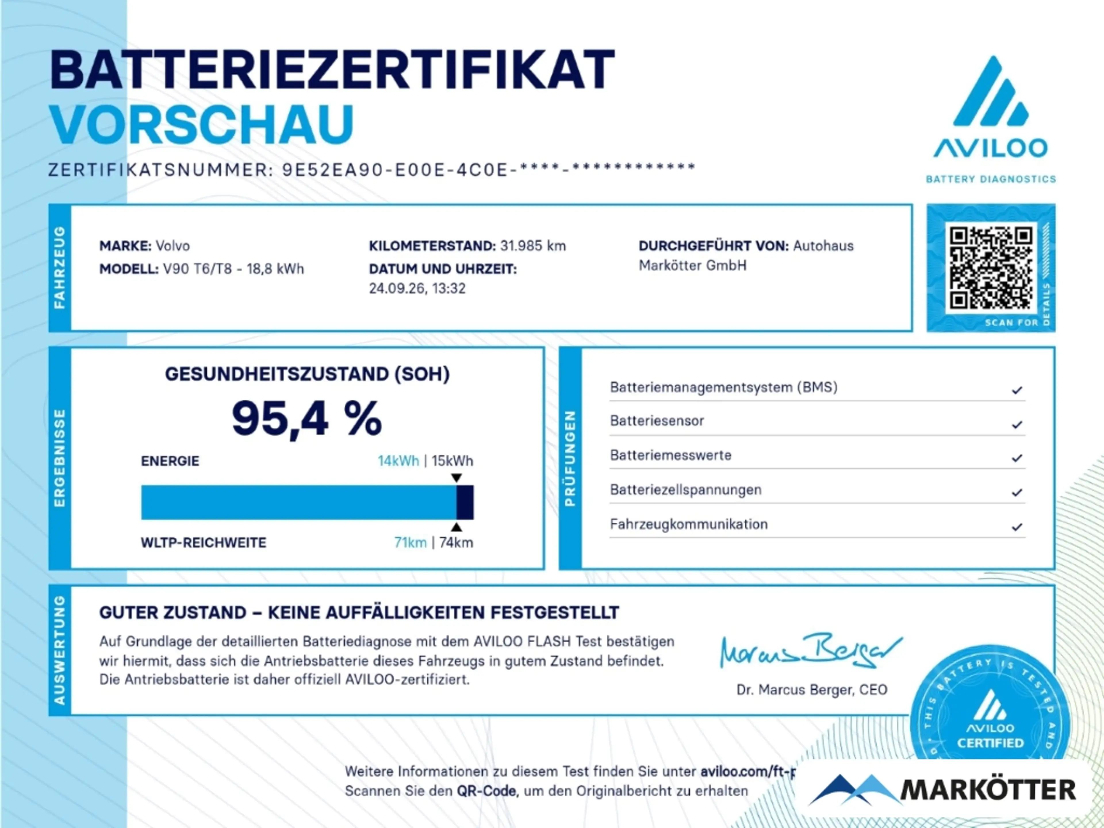 Volvo V90 T6 AWD Plus Dark Recharge AHK/ACC/360°/H&K — photo 2