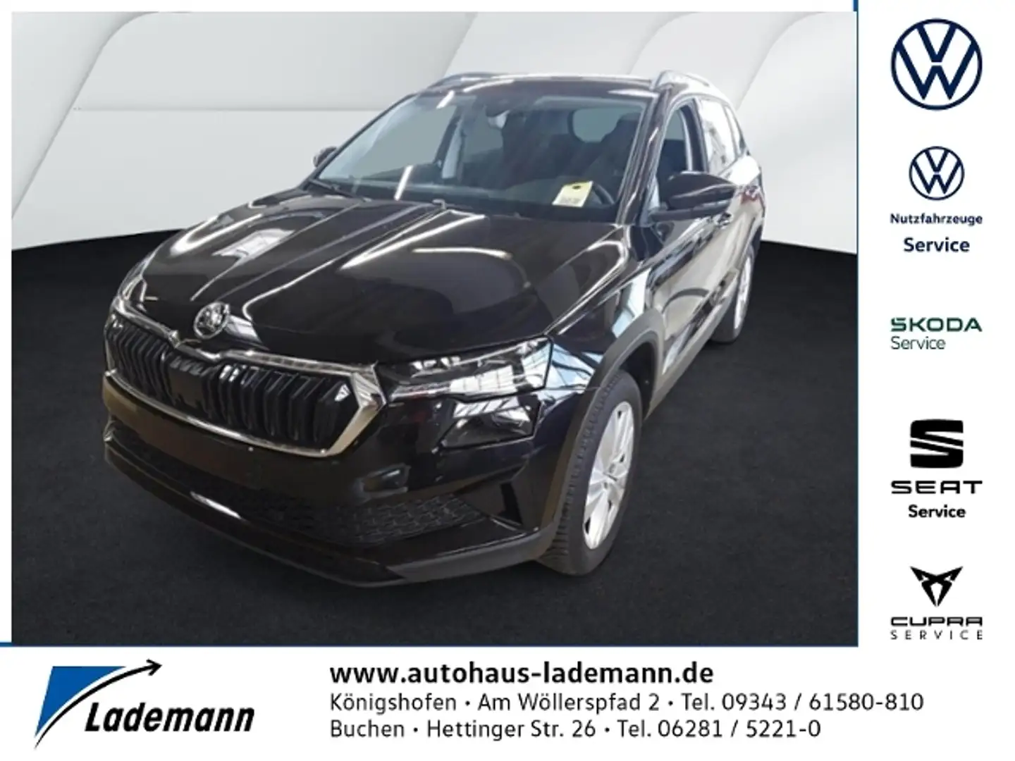 Skoda Karoq 1.5 TSI Selection LED+NAVI+RFK+ACC+SHZ+PDC Schwarz - 1