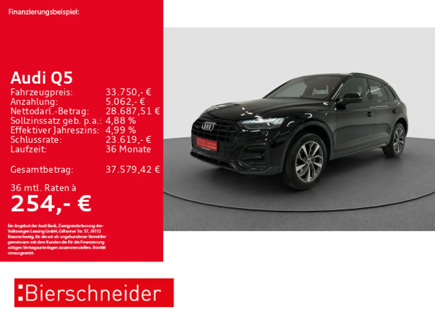 Audi Q5 40 TFSI qu S-Line Black 19 MATRIX CAM NAVI VC Schwarz - 1