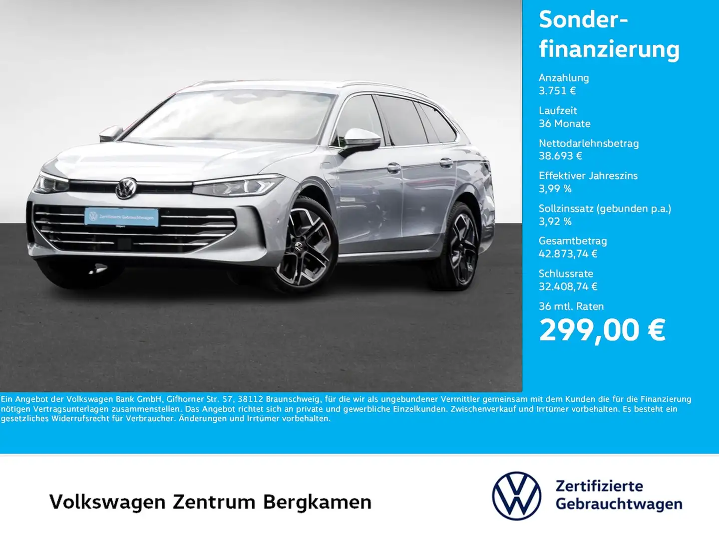 Volkswagen Passat Variant 1.5 Hybrid ELEGANCE NEUES MODELL Zilver - 1